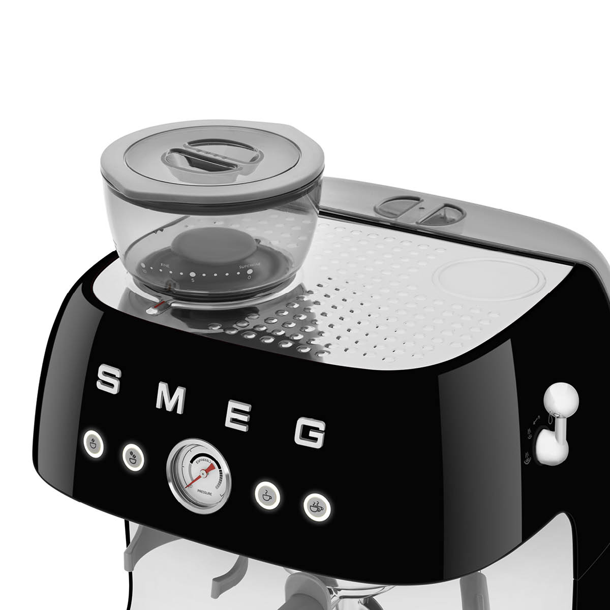Smeg Manuell Kaffemaskin med Kvarn EGF03 Svart