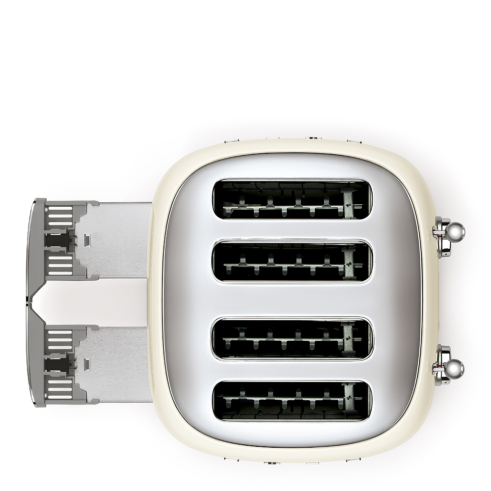 Smeg Brödrost 4 skivor TSF02 kvadrat Creme