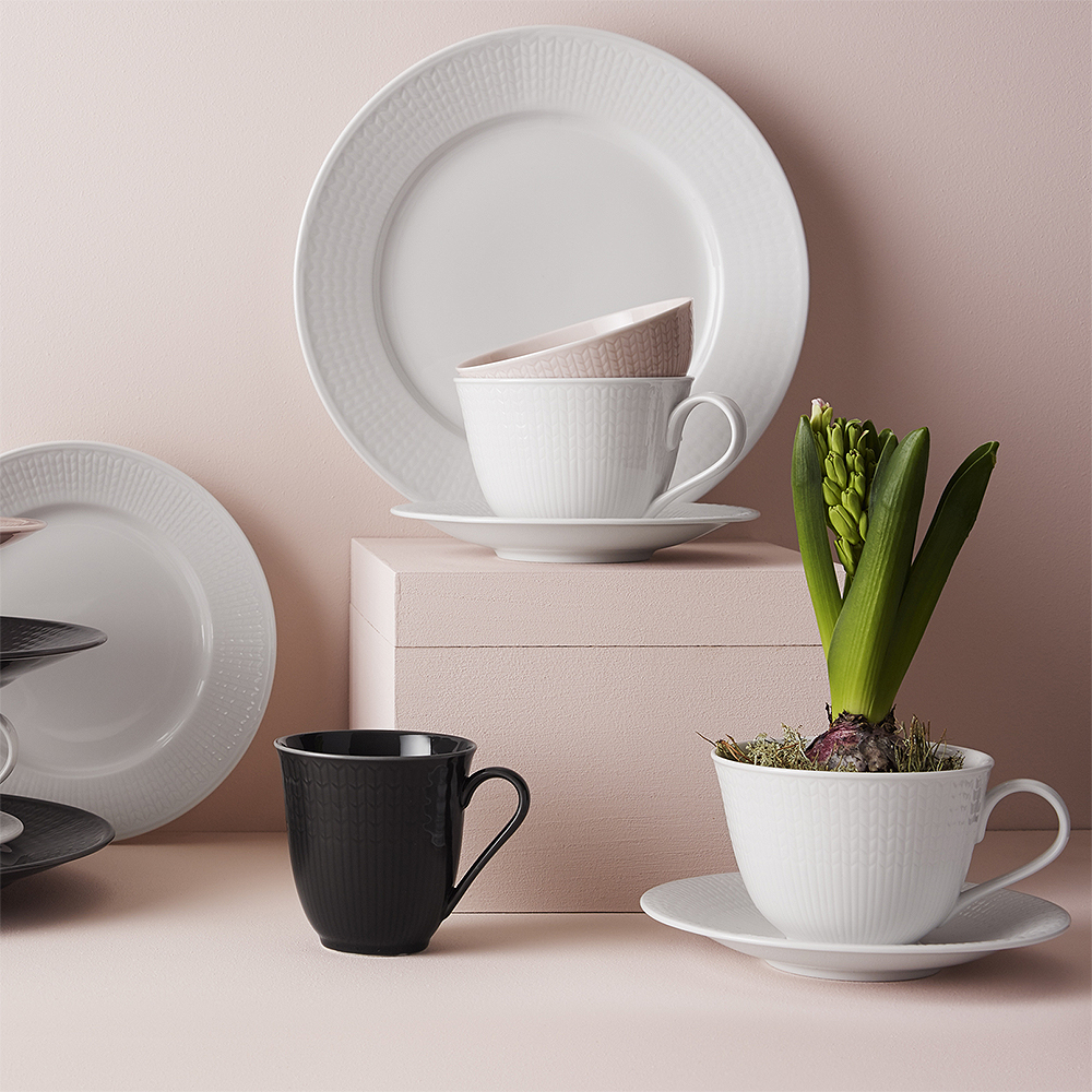 Rörstrand Swedish Grace Tallrik flat 27 cm 4-pack Snö