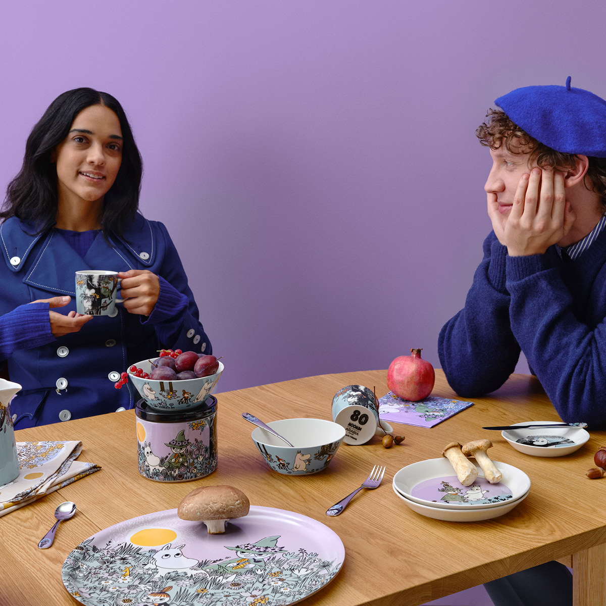 Moomin Arabia Mumin serveringsbricka 35 cm Vänner för alltid 80