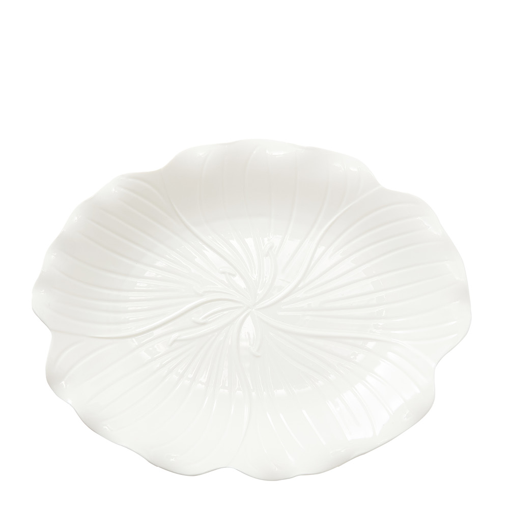 Stiernholm Flora serveringsfat 28x22 cm vit