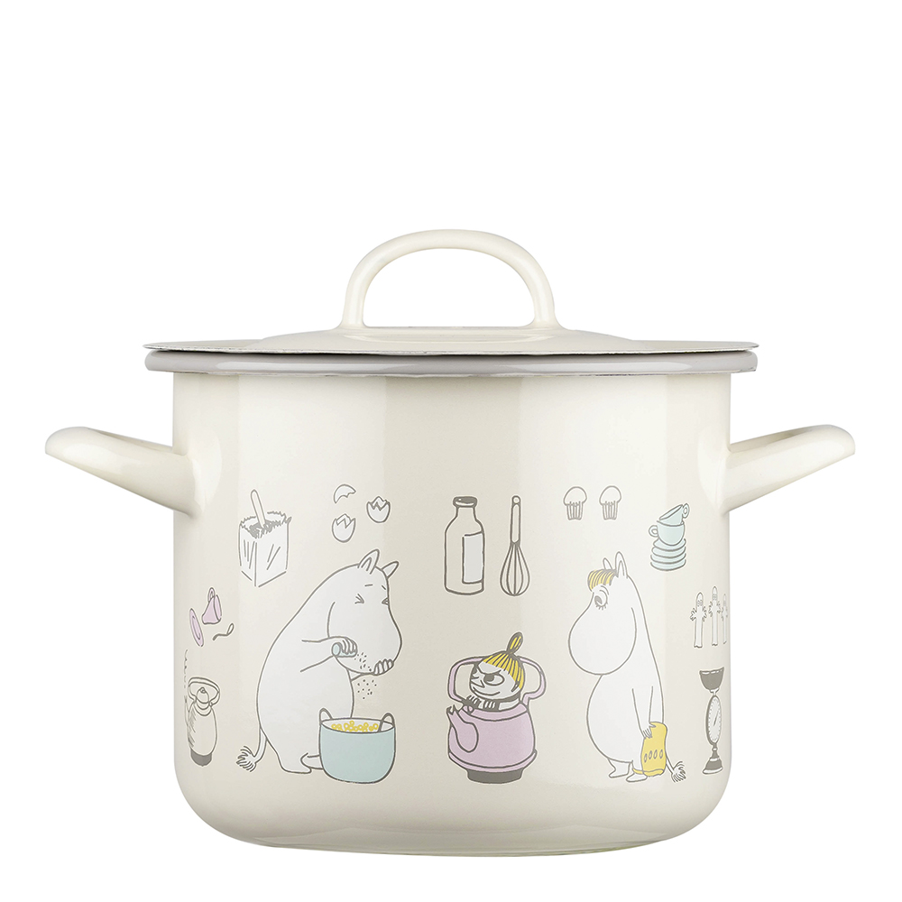 Muurla Mumin Kastrull med lock 2,5 L Beige