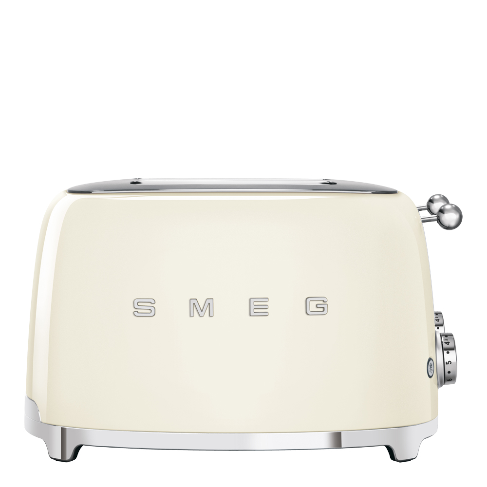 Smeg Brödrost 4 skivor TSF02 kvadrat Creme