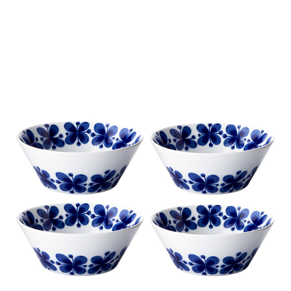 Rörstrand Mon Amie Skål 60 cl 4-pack Vit/blå