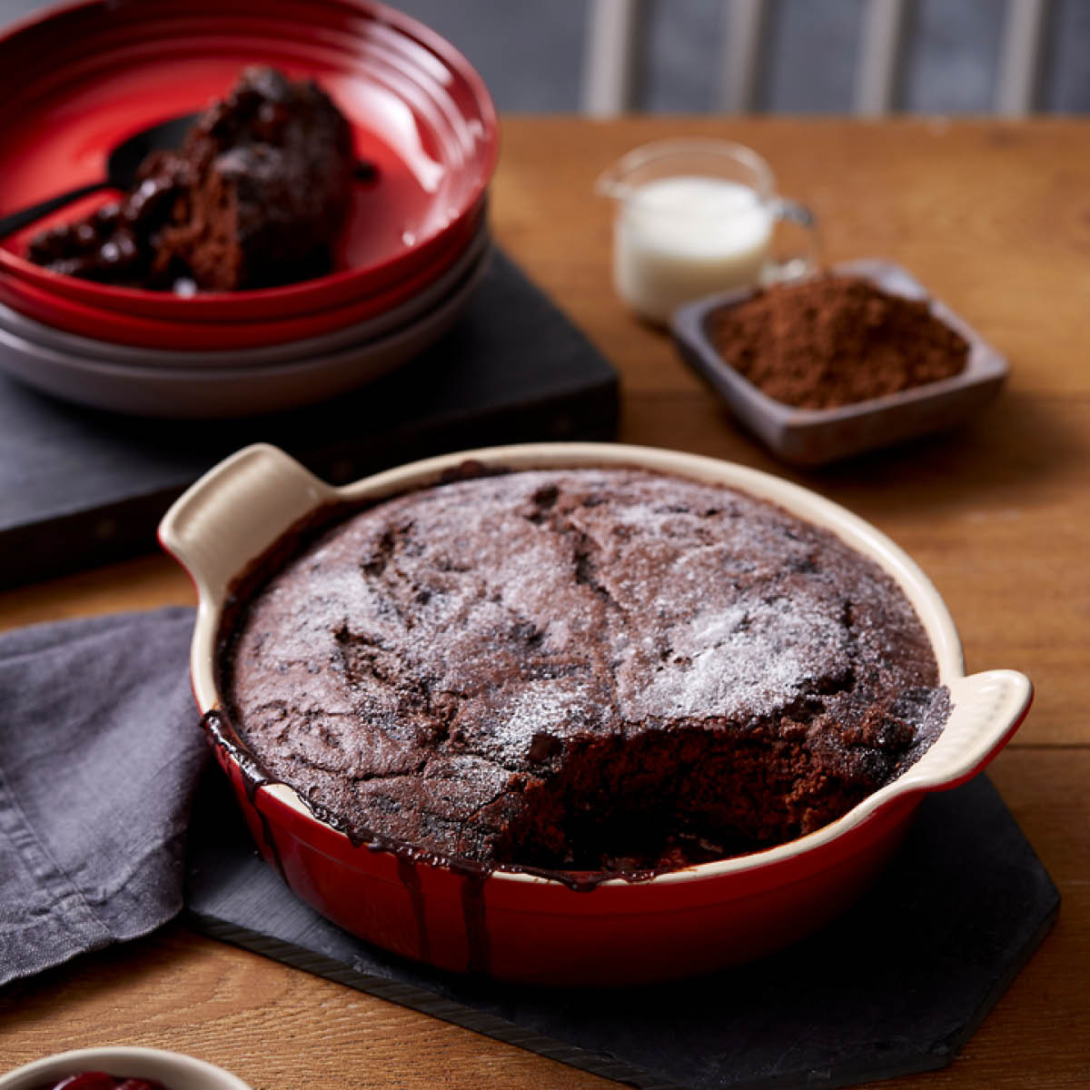 Le Creuset Heritage Ugnsform rund 24 cm volcanic