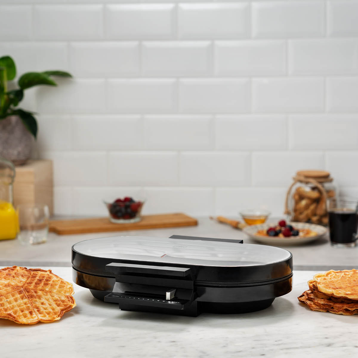 OBH Nordica Prestige Våffeljärn Deluxe Double Stål