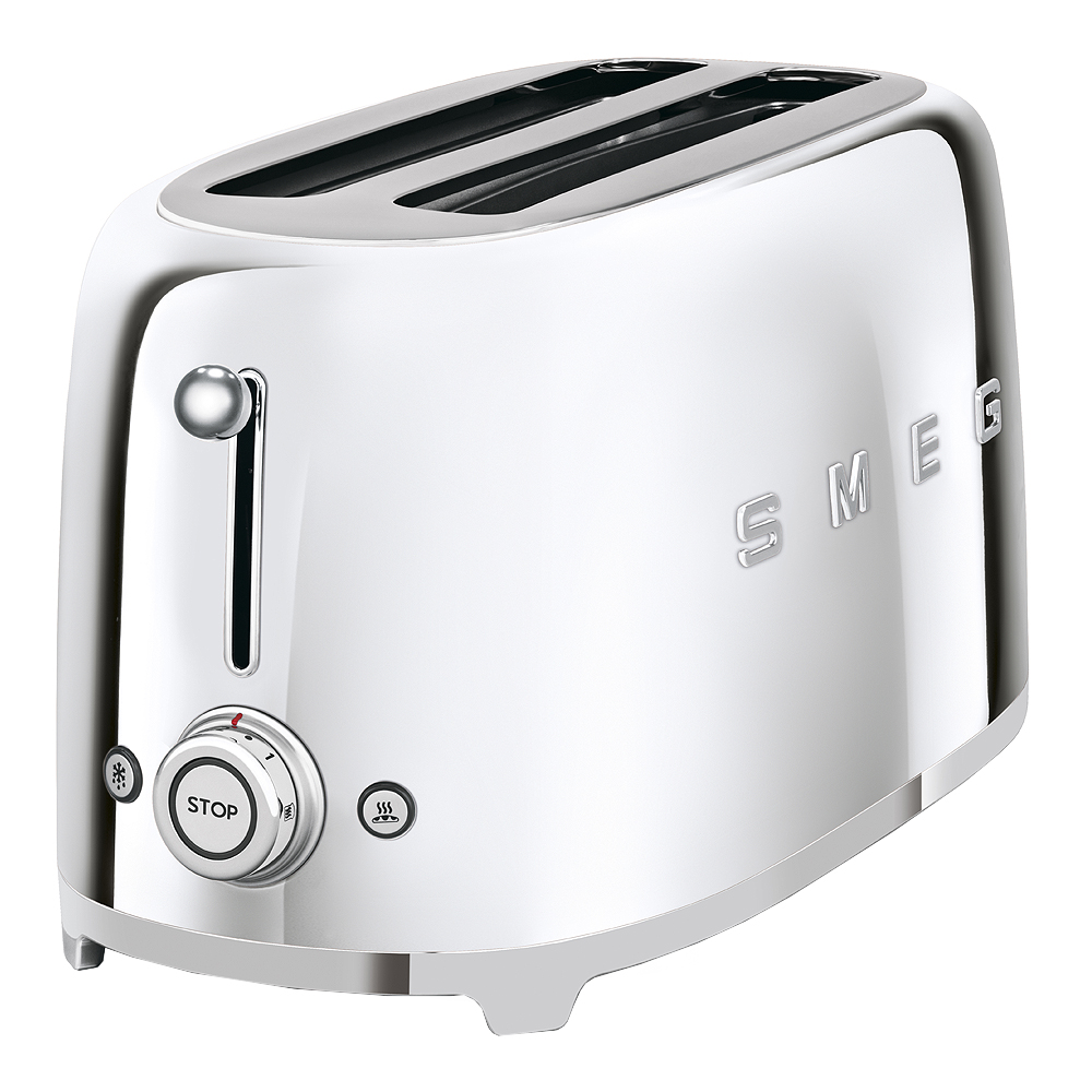 Smeg Brödrost 4 skivor TSF02 Krom