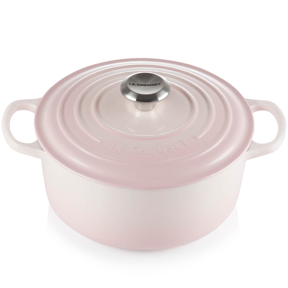 Le Creuset Signature Gjutjärnsgryta rund 24 cm 4,2 L Shell Pink