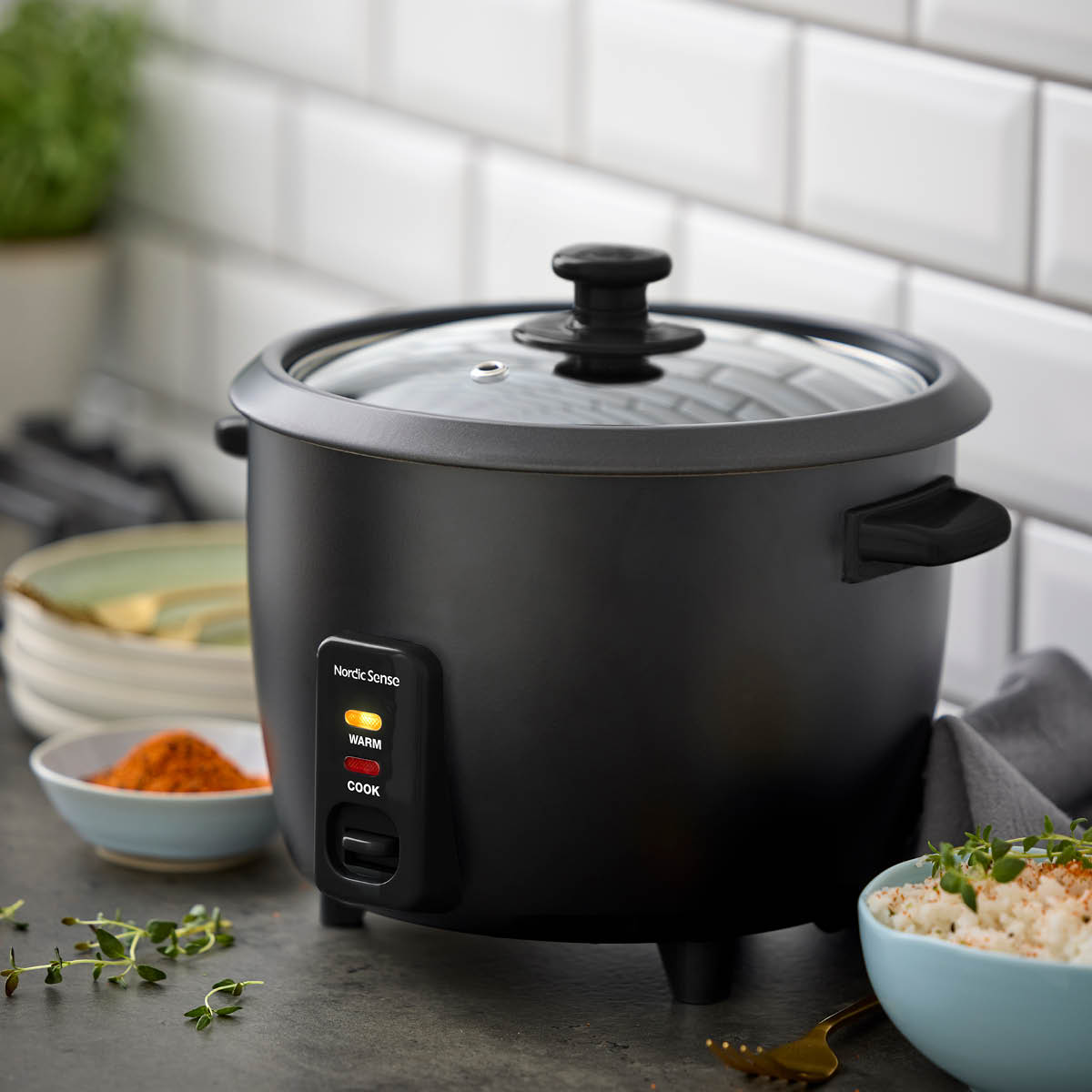 Nordic Sense Riskokare 1,5 L svart
