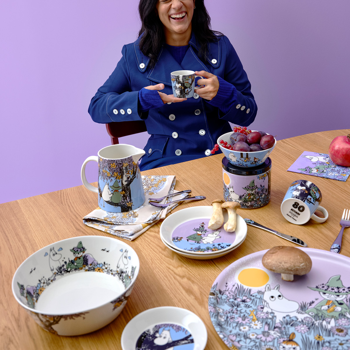 Moomin Arabia Mumin serveringsbricka 35 cm Vänner för alltid 80