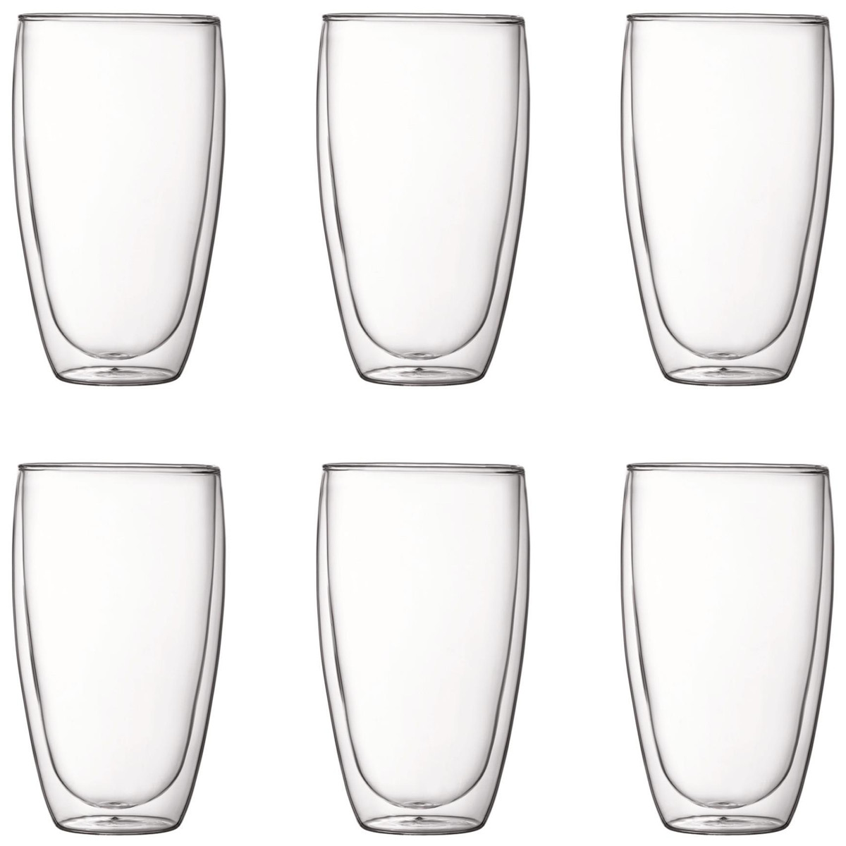 Bodum Pavina dubbelväggade Glas 45 cl 6-pack Klar