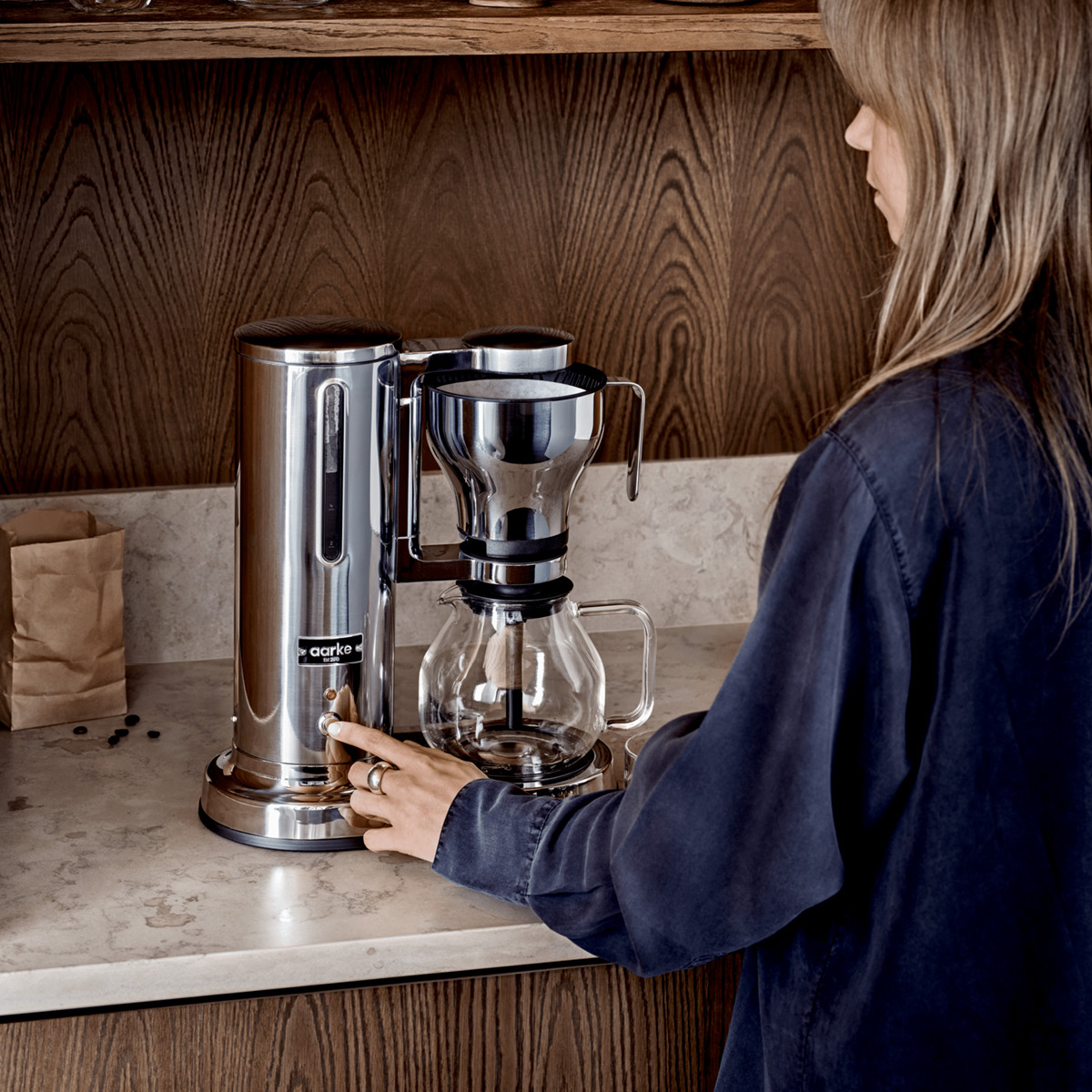 Aarke kaffebryggare stål