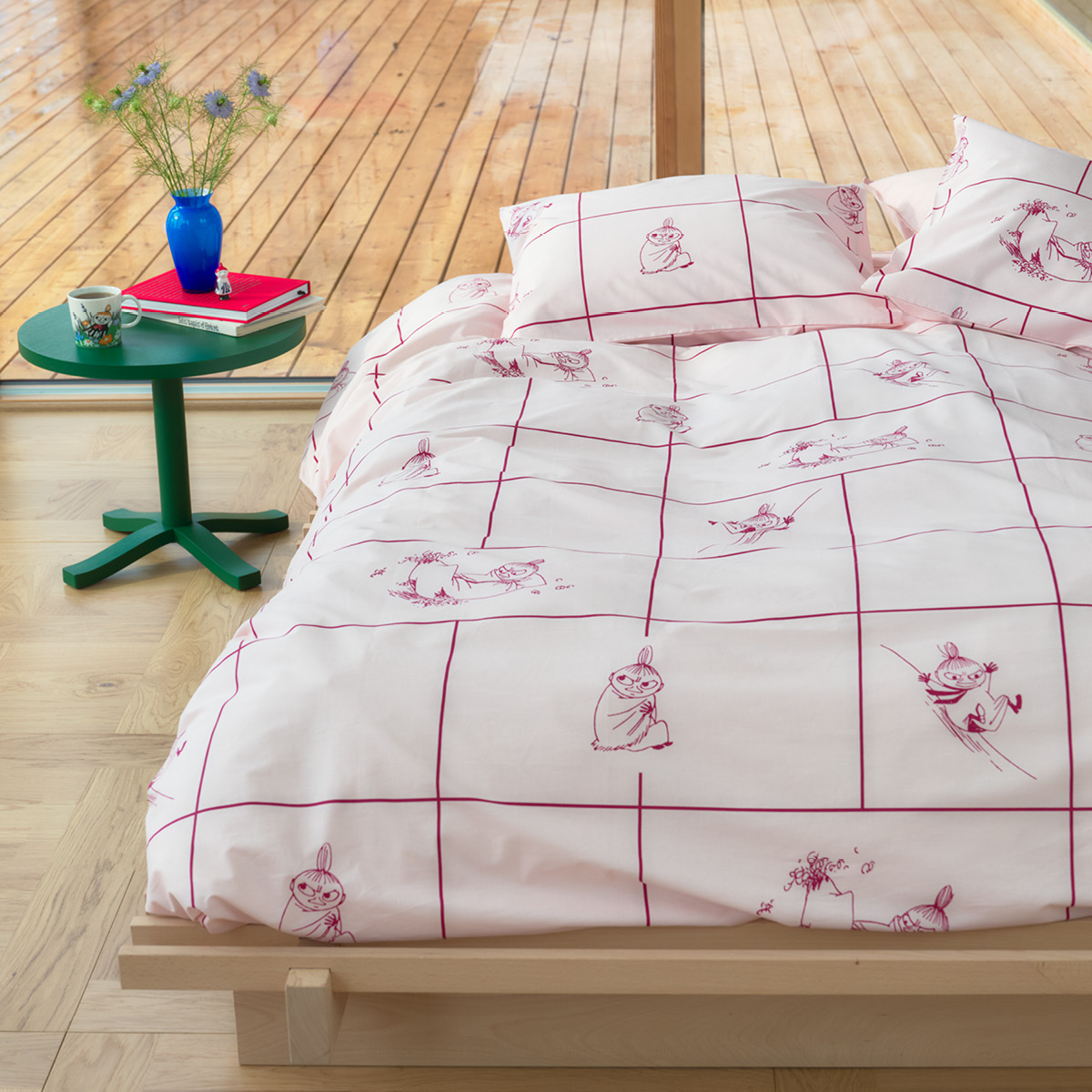 Moomin Arabia Mumin bäddset 150x210 cm Lilla My rutor