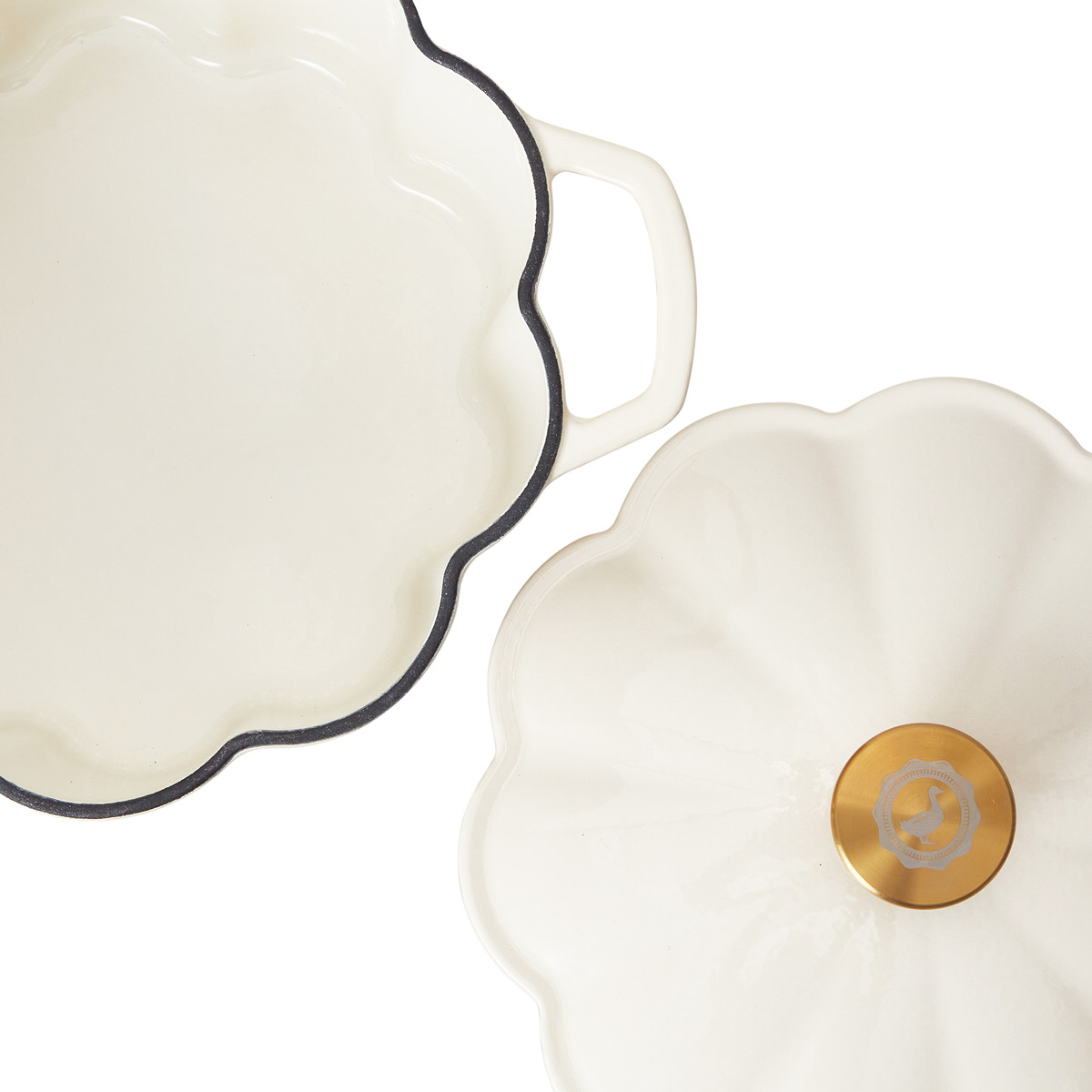 Anders Petter Stenfors gjutjärnsgryta 4,2 L blomma kräm