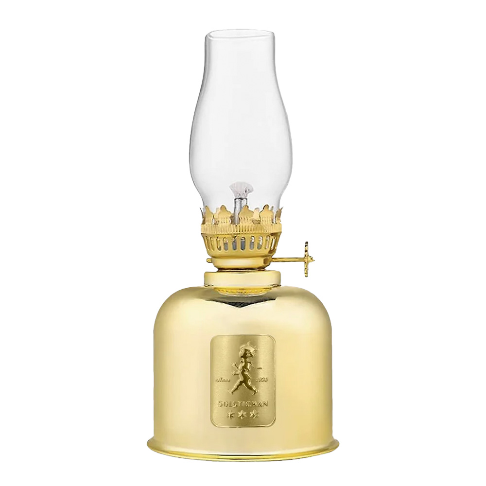 SOLSTICKAN Oljelampa 20 cm Guld
