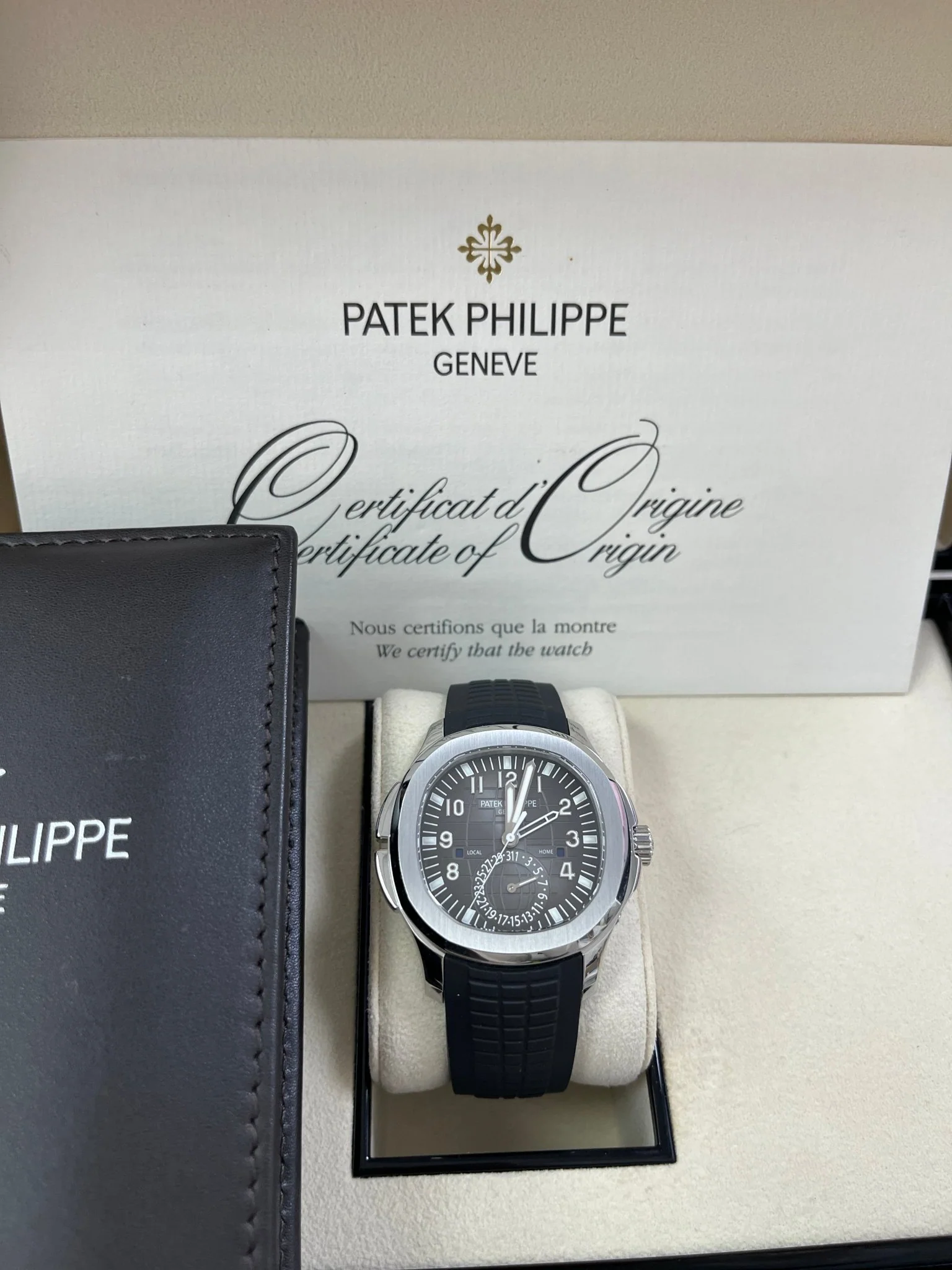 Patek Philippe Aquanaut Stainless Steel/ Dual Time (Ref#5164A-001)