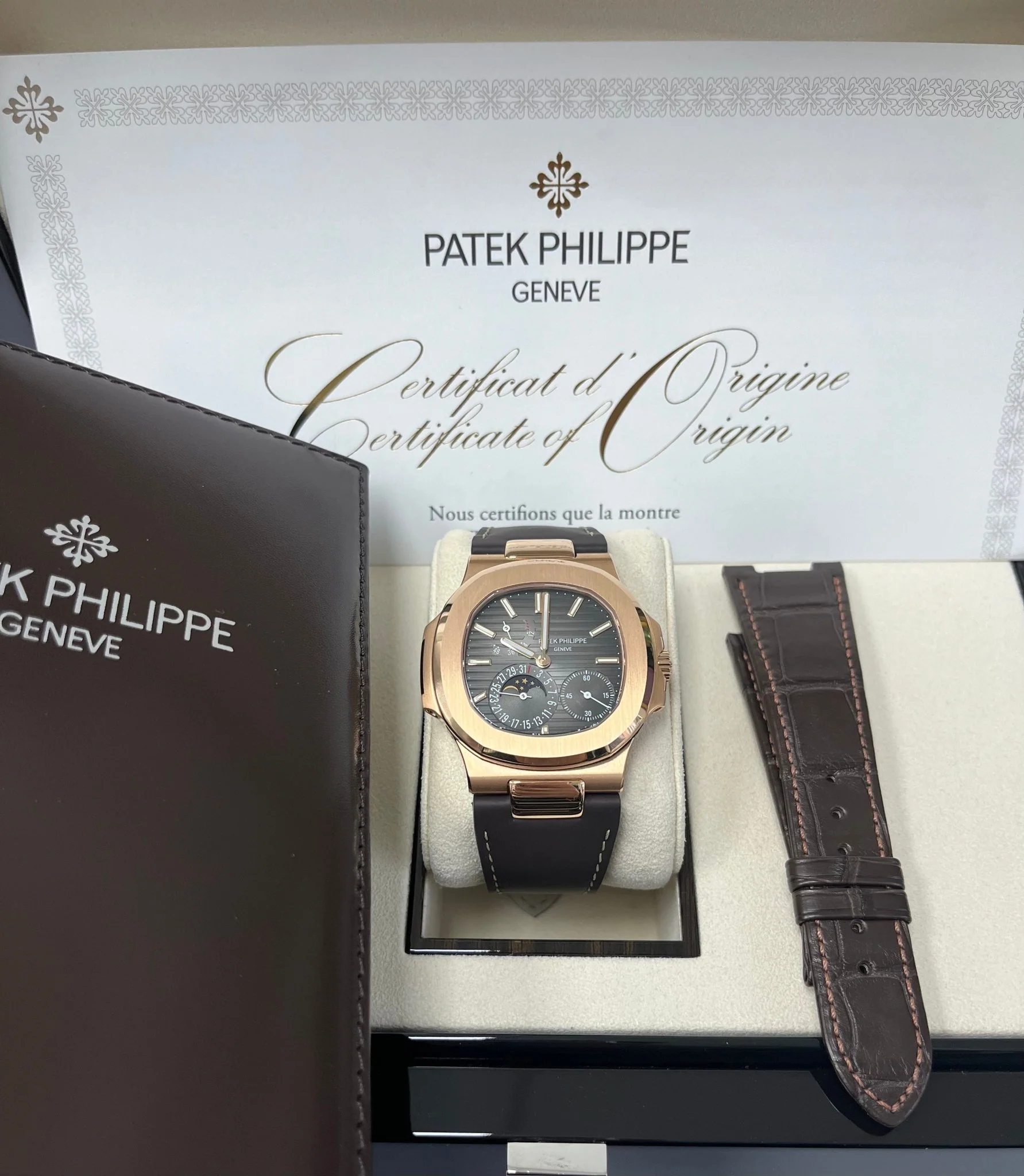 Patek Philippe Nautilus Black Dial Ref #5712R-001