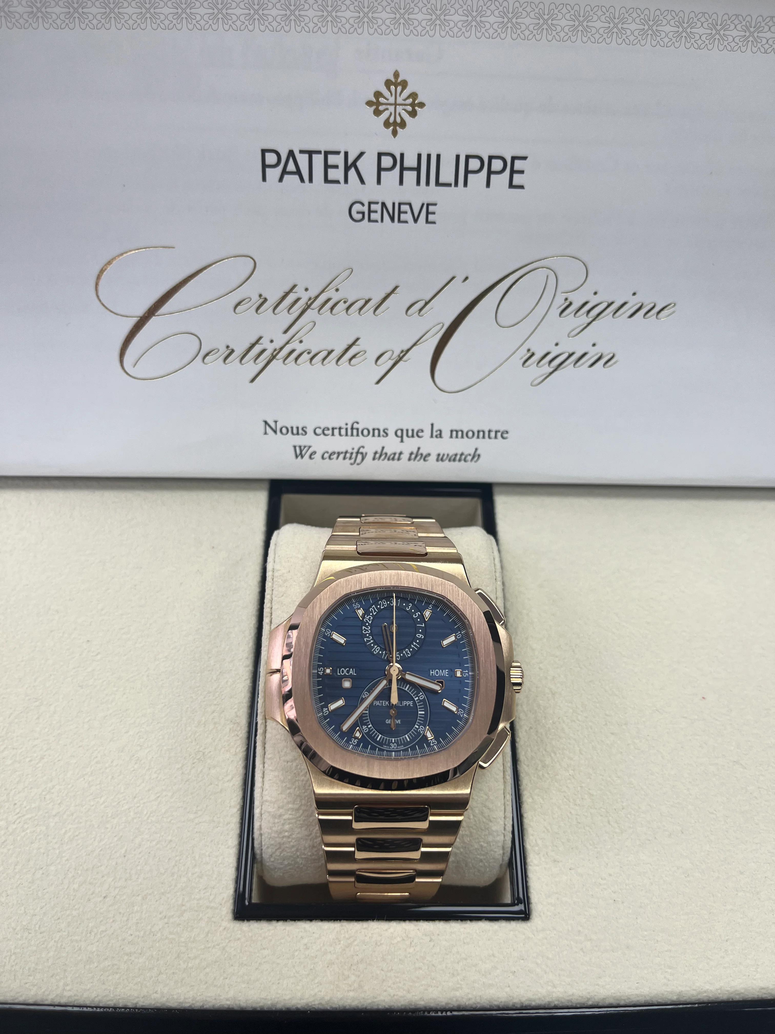 Patek Philippe Nautilus Travel Time Chronograph (Ref# 5990/1R-001)