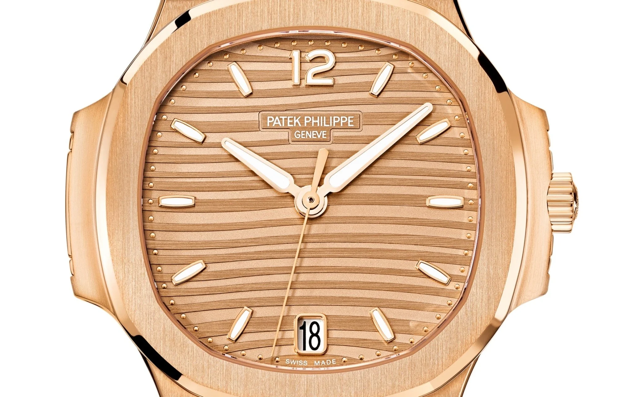 Patek Philippe Nautilus Ladies Automatic - 35.2 mm - Rose Gold - Golden Brown Opaline Dial 7118/1R-010