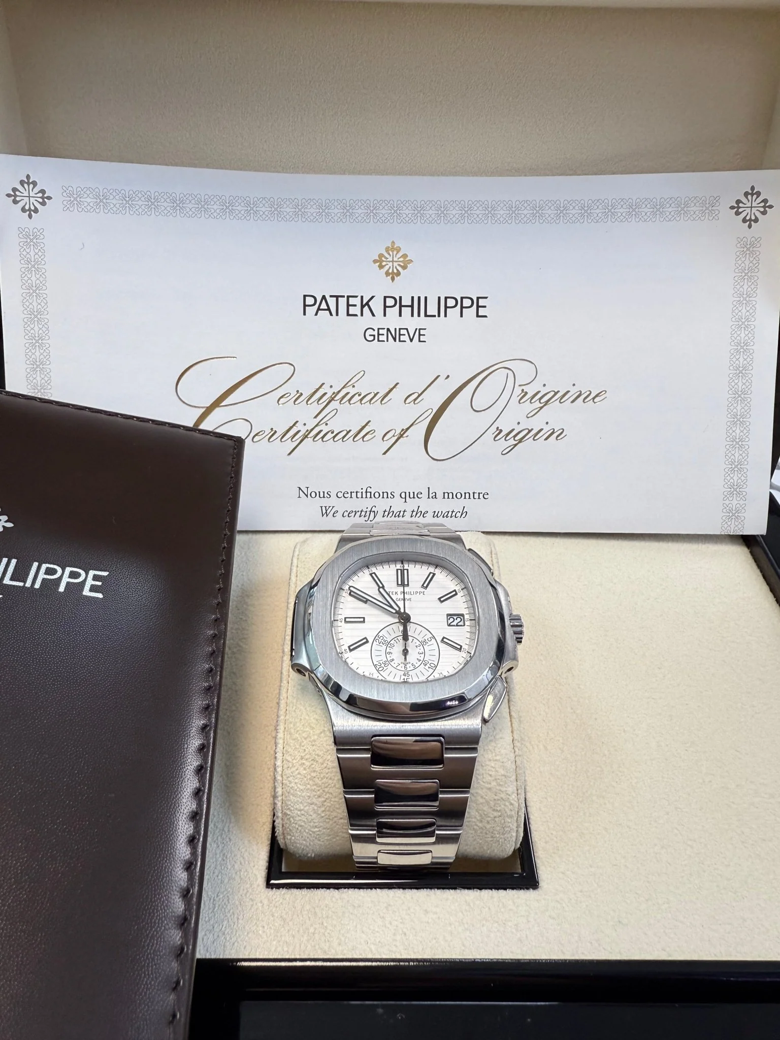 Patek Philippe Nautilus Chronograph White Dial 5980/1A-019