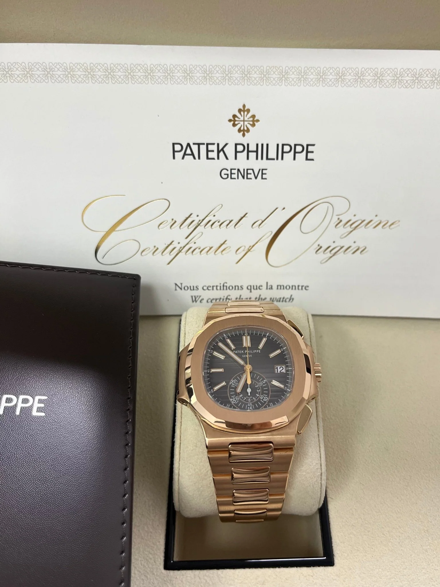 Patek Philippe Nautilus Rose Gold/ Black Gradient Dial (Ref#5980/1R-001)