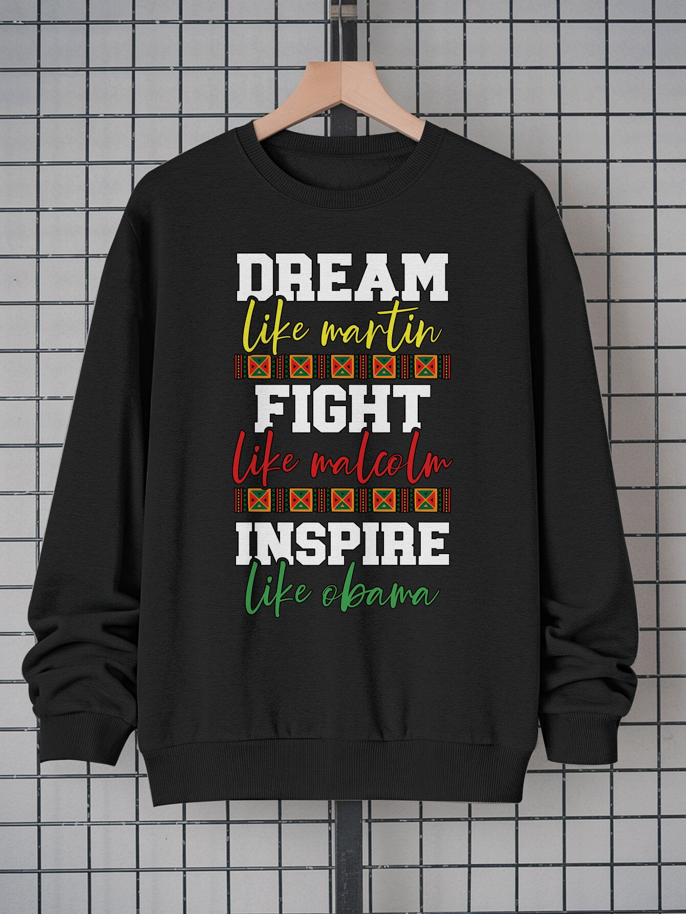 Men's Casual Crew Neck Sweatshirt - 100% Polyester Pullover with Letter Print |   Fashionable Long Sleeve Streetwear Top |   Comfortable Everyday Wear |   Machine Washable