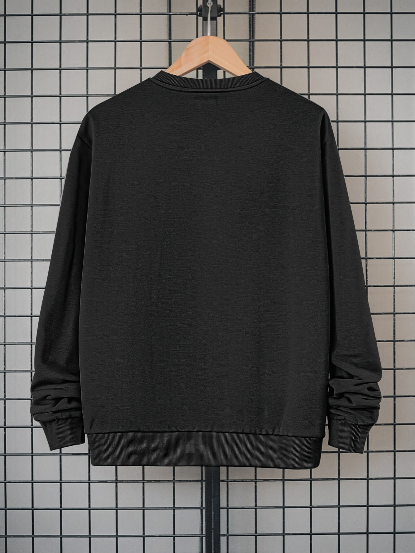 Men's Guitar Hand Graphic Sweatshirt - Casual Crew Neck Pullover with Text Print |   100% Polyester Long Sleeve Streetwear Top |   Soft, Comfortable, Machine Washable Fashion Sweatshirt