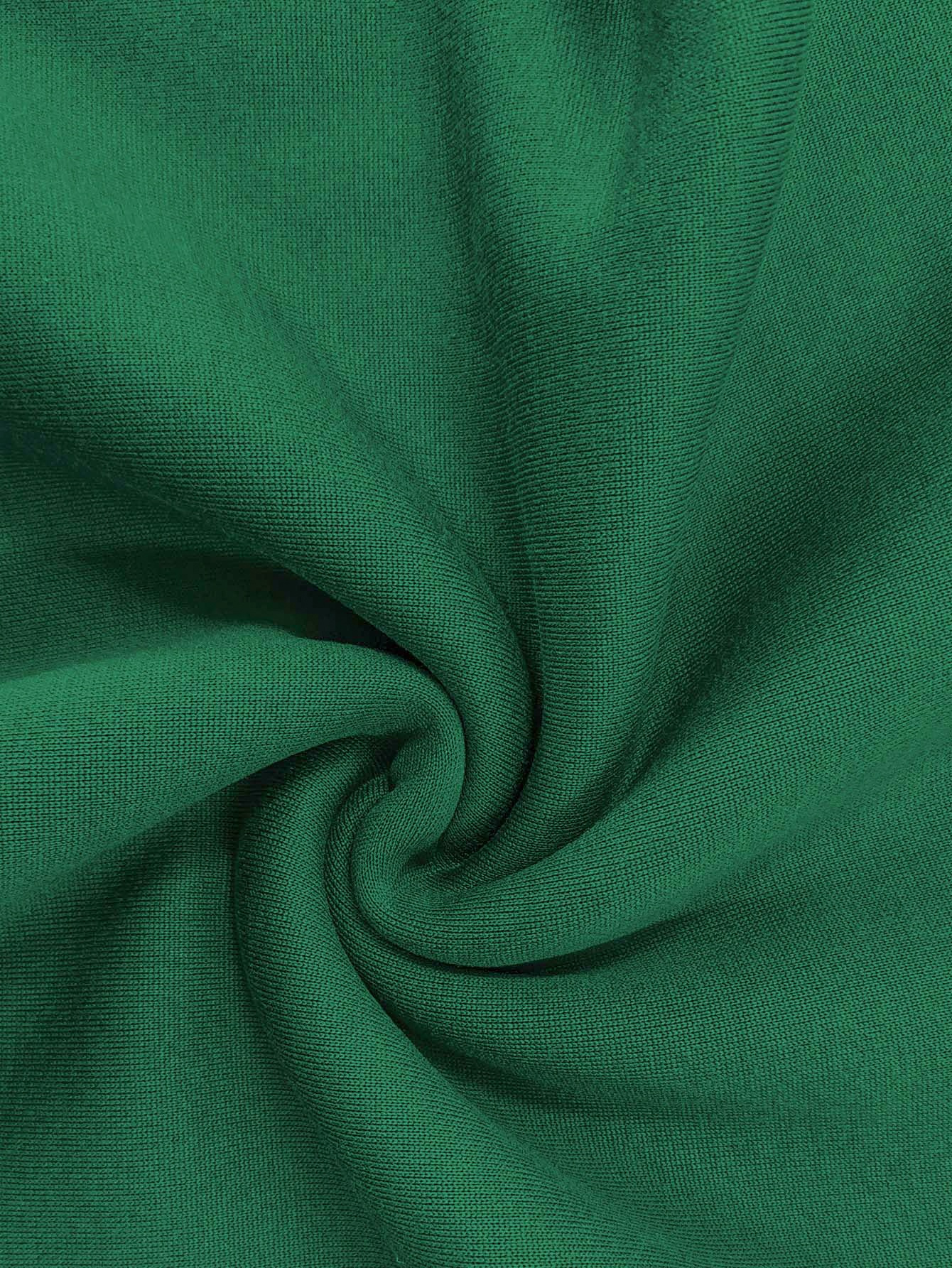 Men's Plus Size Green Hoodie with Heartbeat & Medical Theme Graphic - Casual Loose Fit, Long Sleeve, Non-Stretch Fabric, Front Pocket, Everyday Comfort, PLUS SIZE