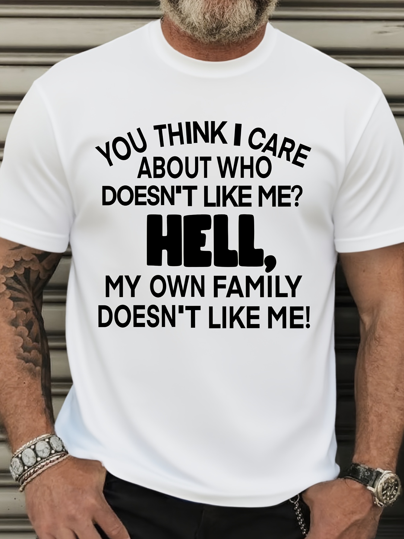 Plus Size Men's Casual Short Sleeve T-Shirt with Bold 