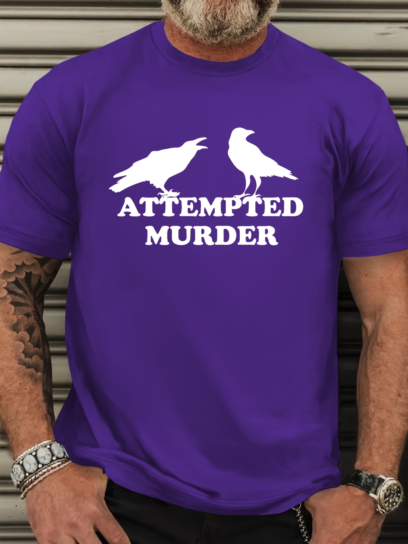 Plus Size Men's Casual Crew Neck 