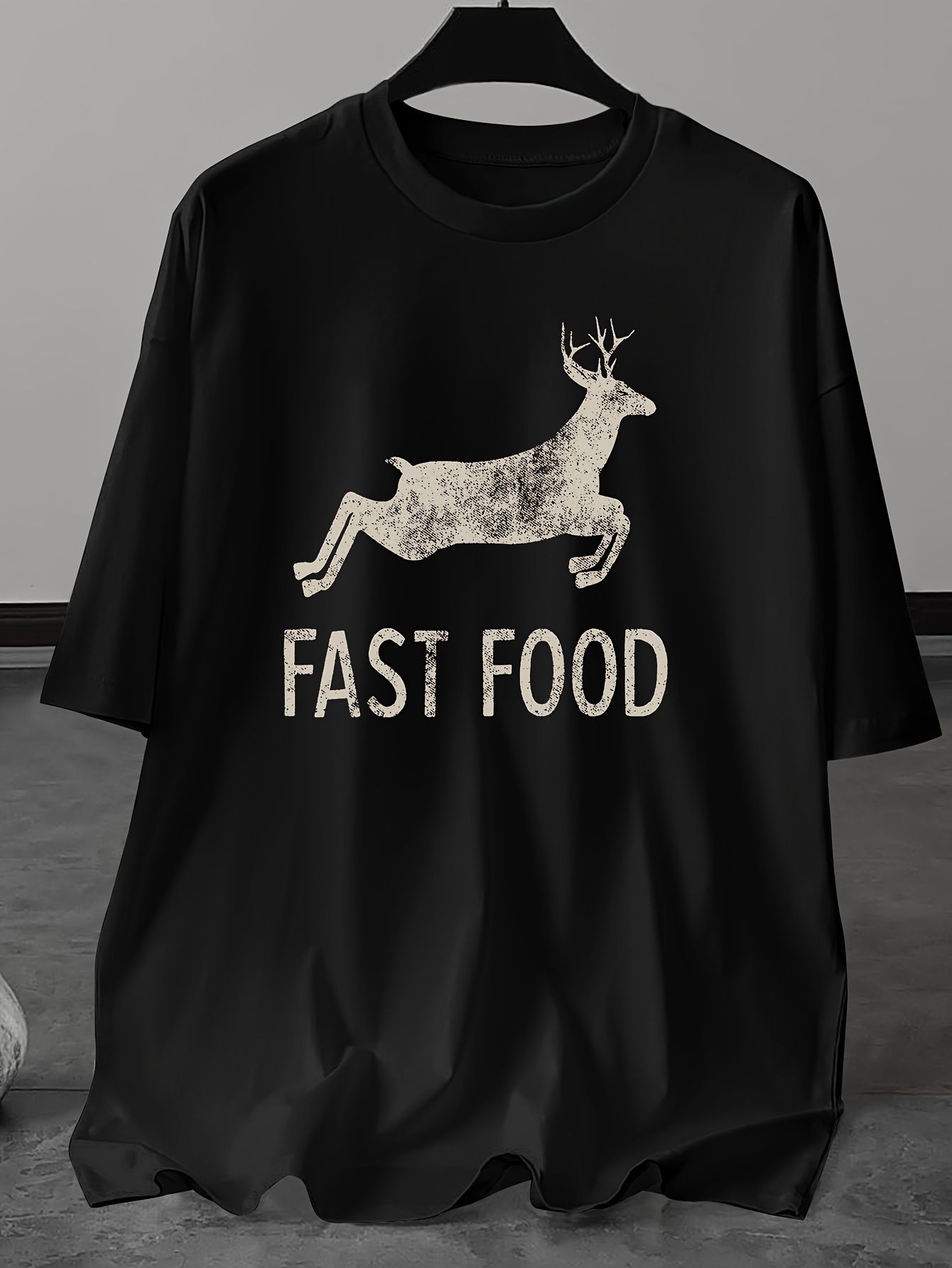 1pc Men's Plus Size Casual Round Neck 