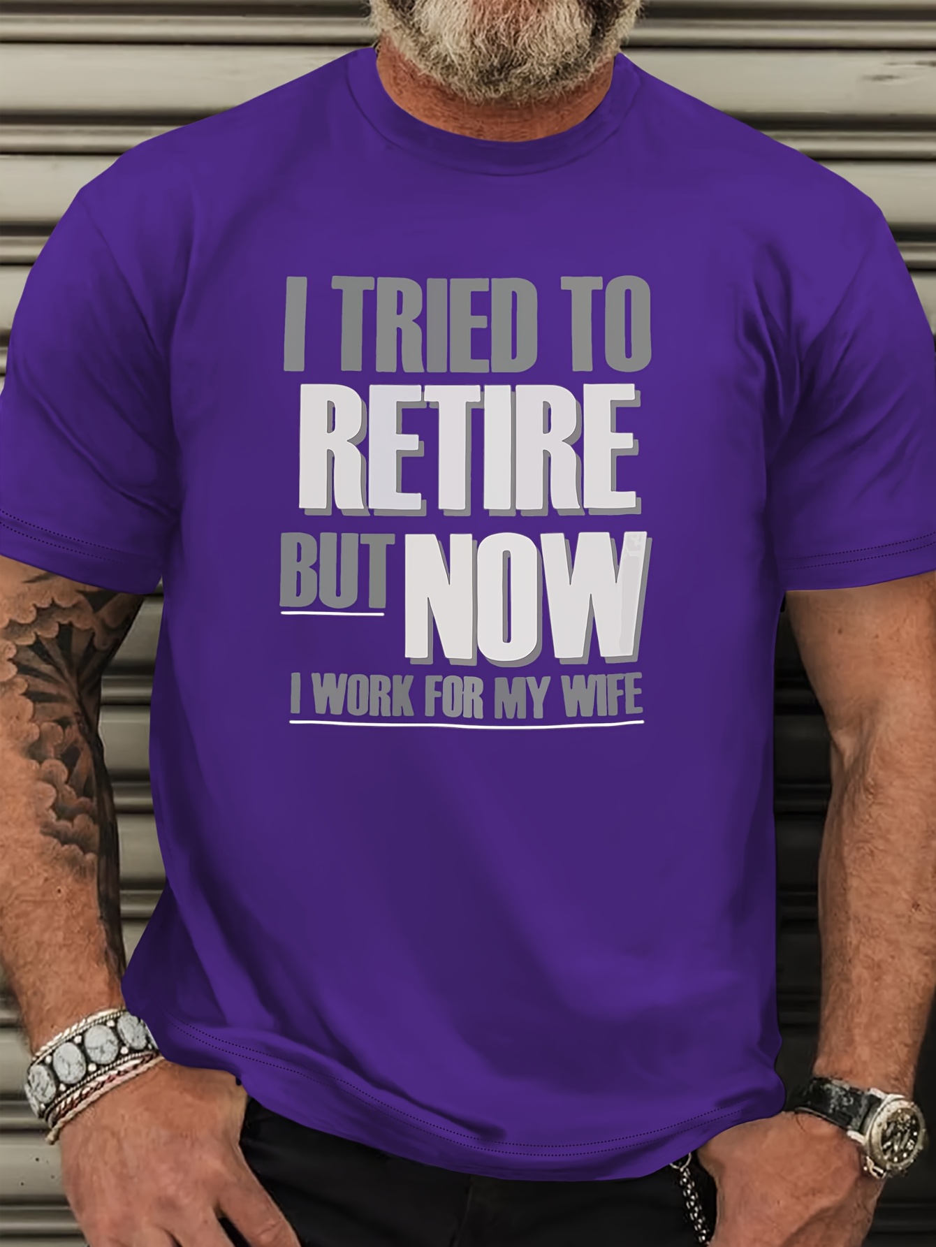 Men'S Plus Size Casual Crew Neck T-Shirt 