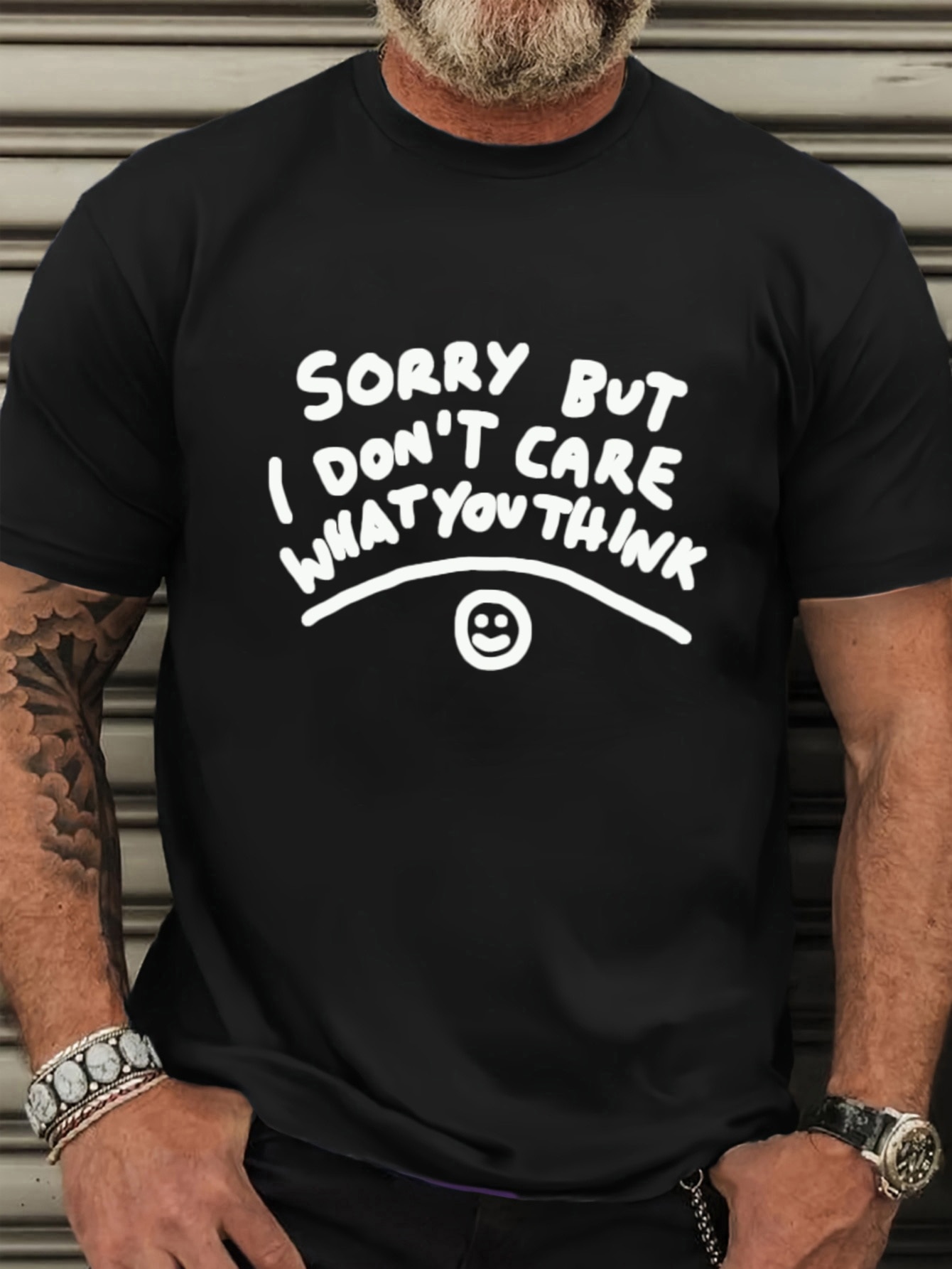 Men's Plus Size Funny T-Shirt - 