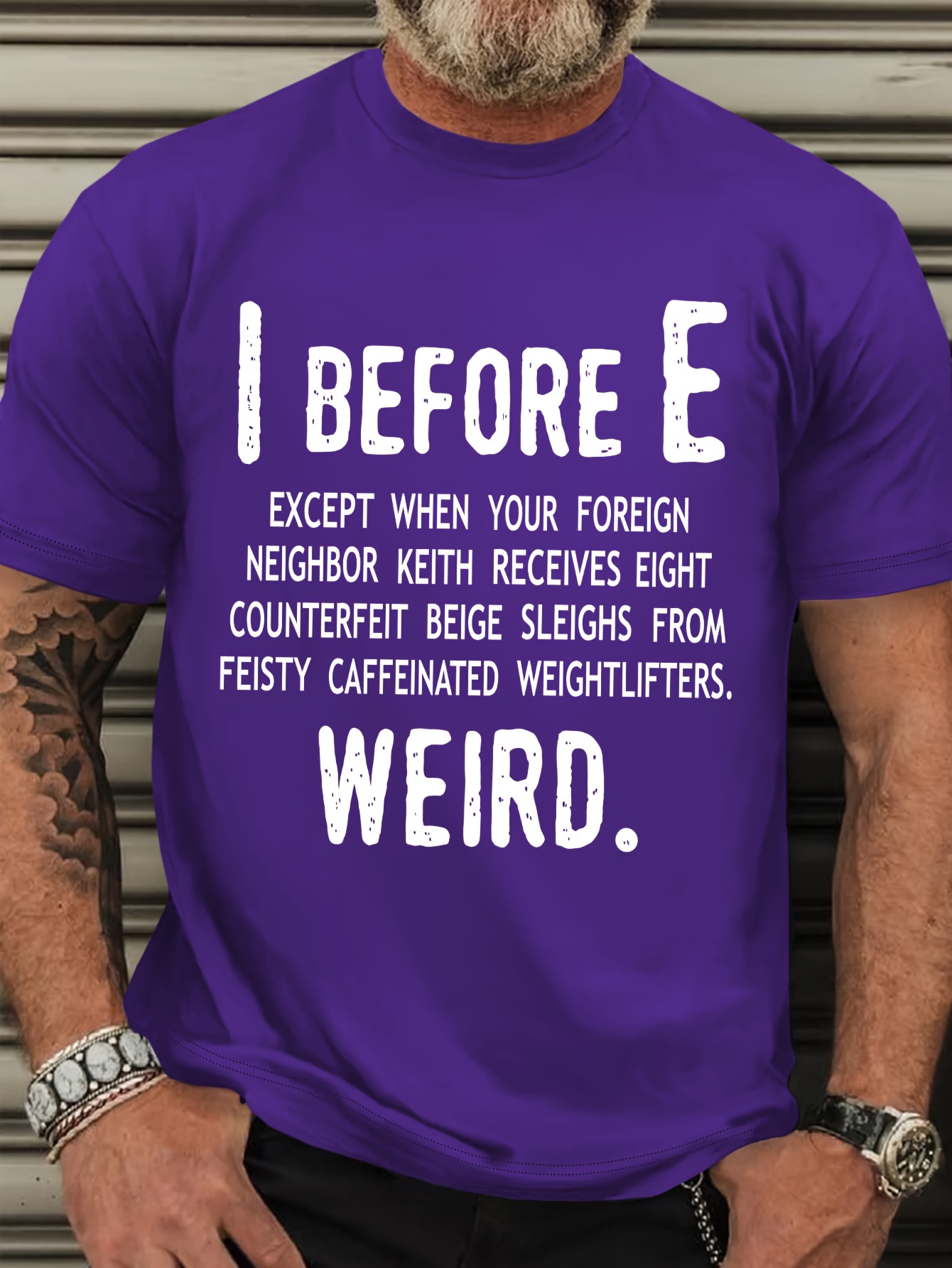 Adult Casual Round Neck T-Shirt - Polyester Knit Fabric, Slogan Print, Unisex, Regular Fit, Spring/Sumer/Autumn Collection, Plus Size