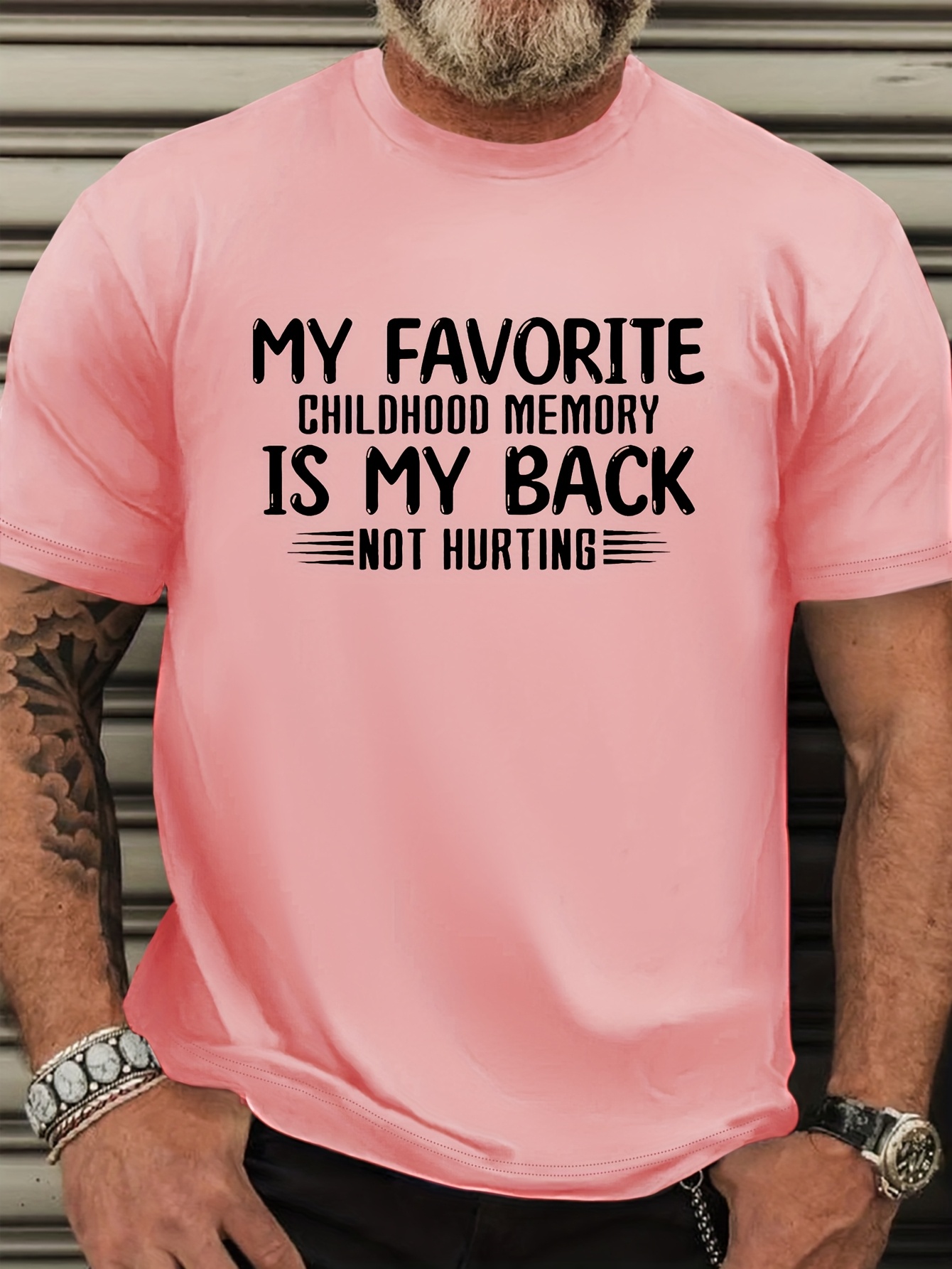 Plus Size Men's Streetwear Graphic T-Shirt - 