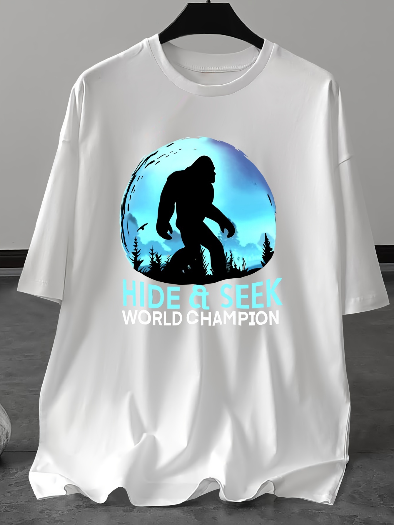 Plus Size Men's Casual Round Neck Print Short Sleeve T-Shirt