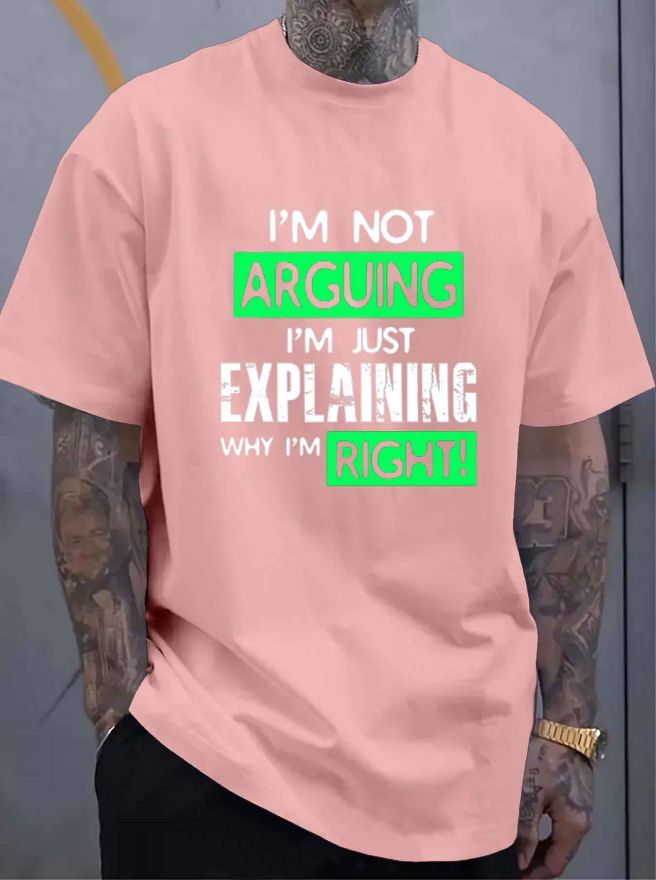 Men's Plus Size Funny T-Shirt - 