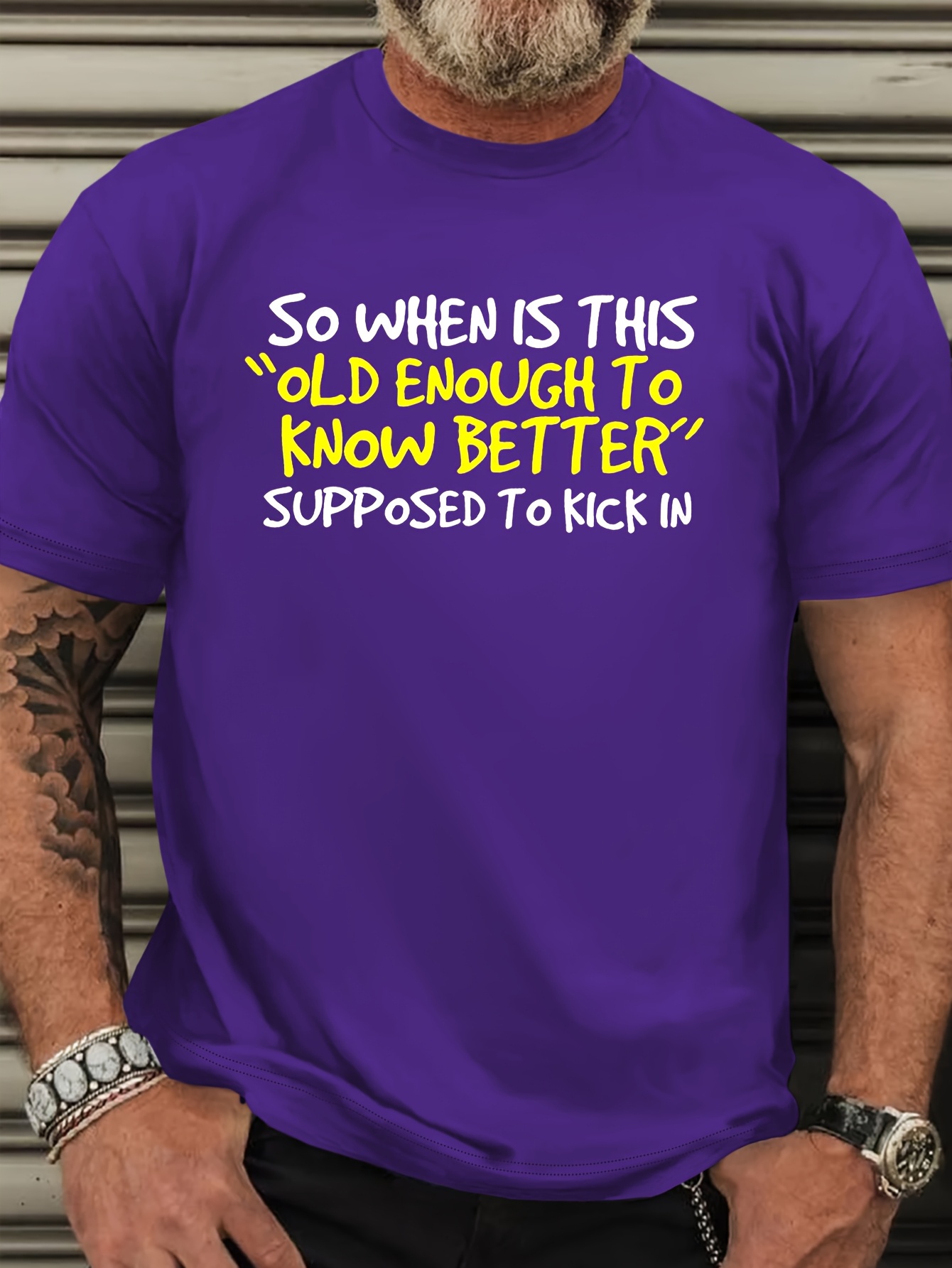 Plus Size Men's Casual Round Neck T-Shirt - 