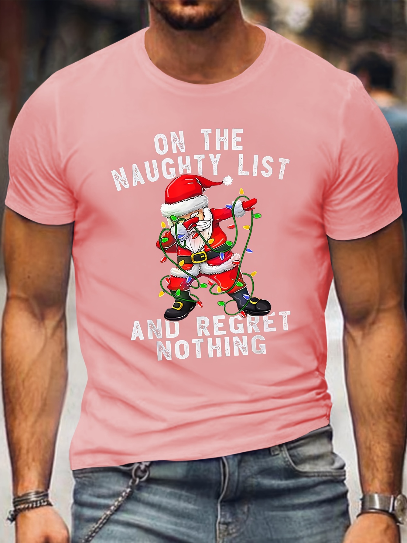 Men's Plus Size Funny Christmas T-Shirt - 