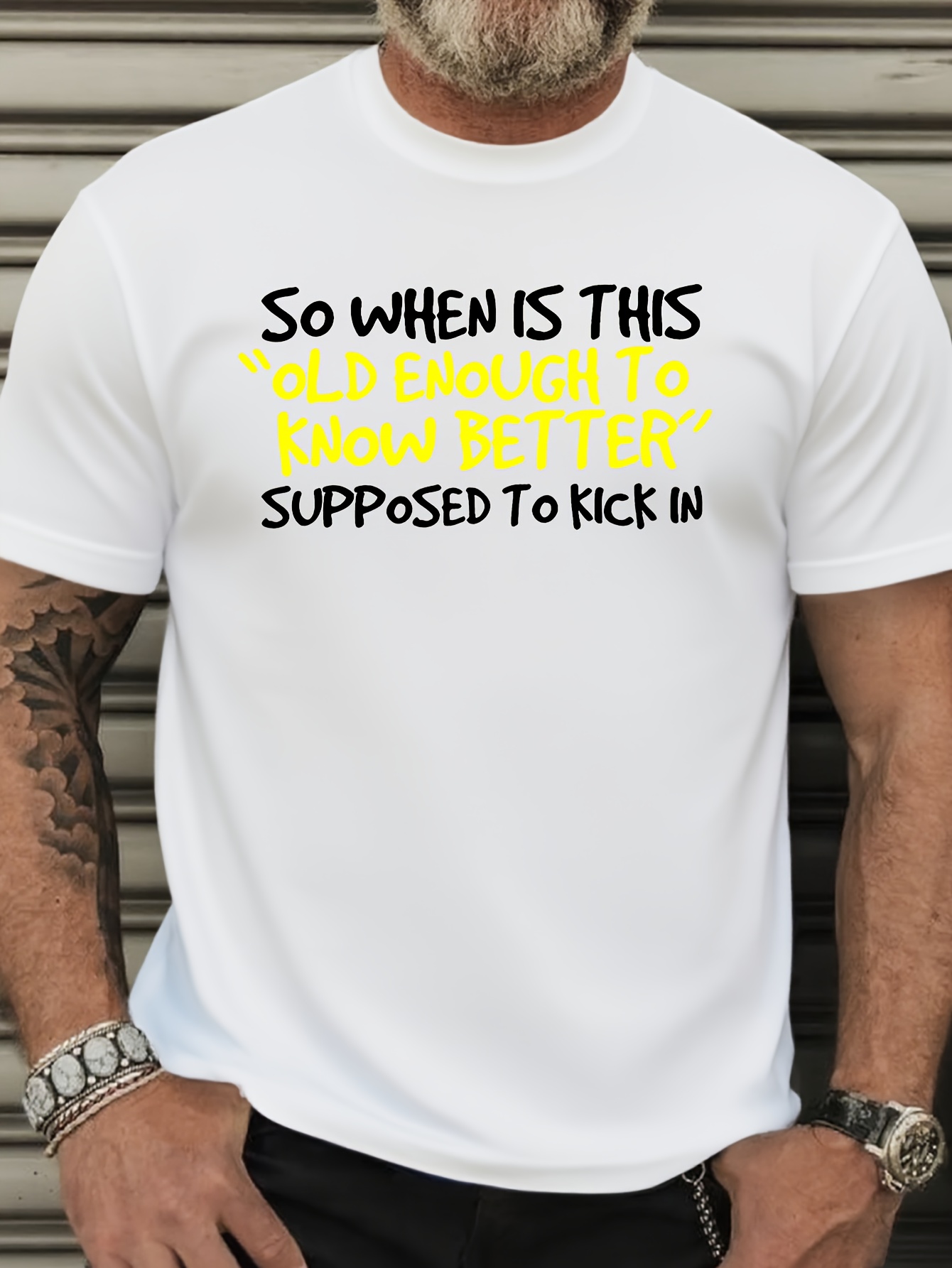 Plus Size Men's Casual Round Neck T-Shirt - 