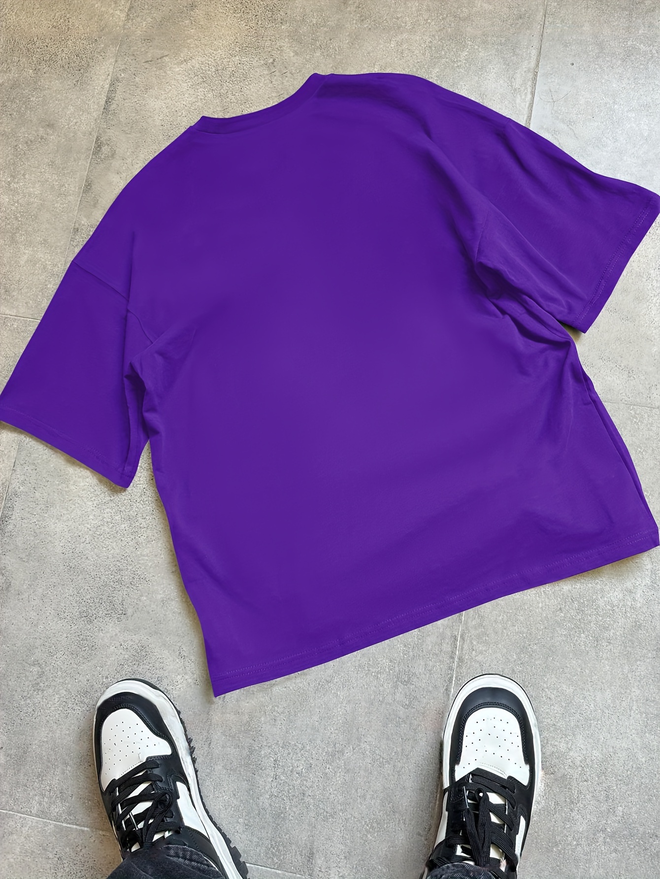 Men's Plus Size Casual Round Neck T-Shirt with 