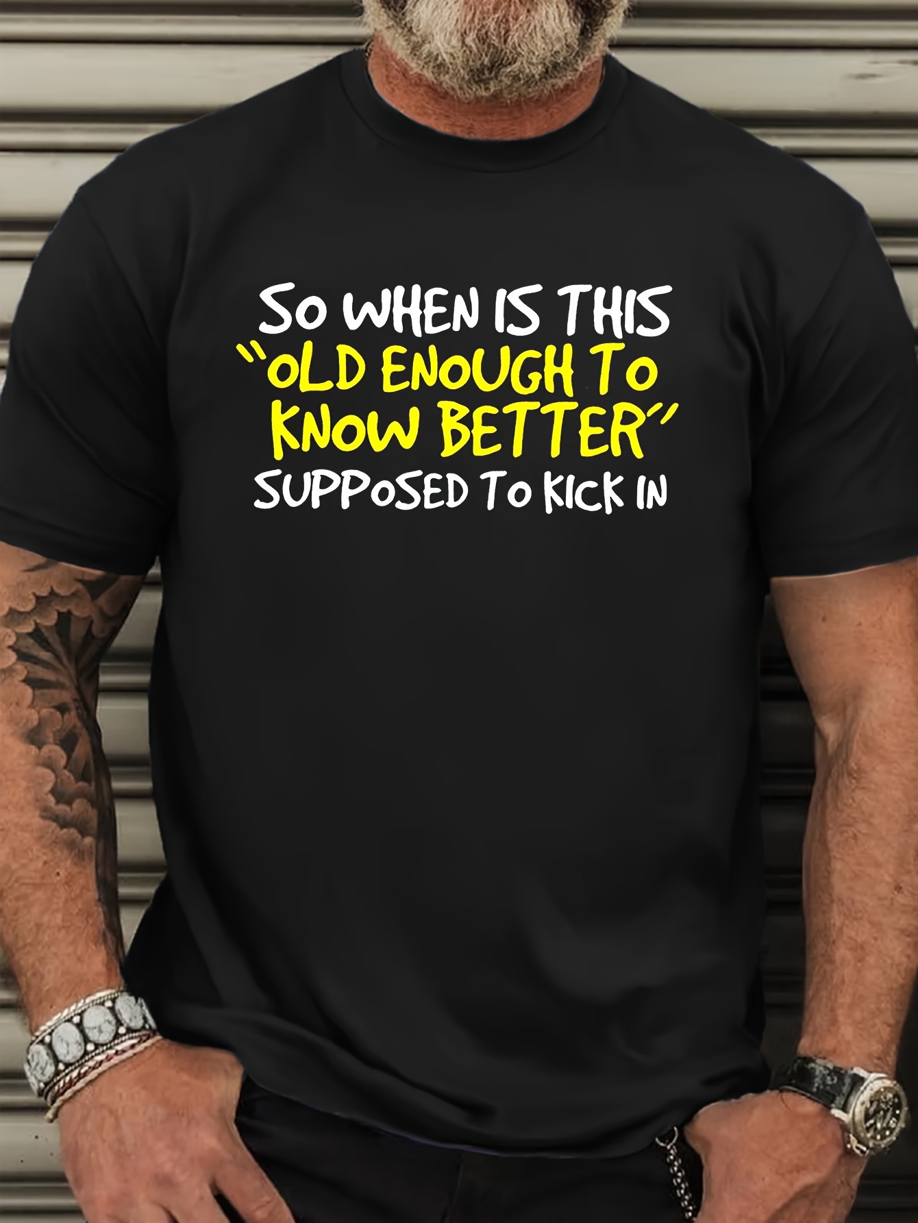 Plus Size Men's Casual Round Neck T-Shirt - 