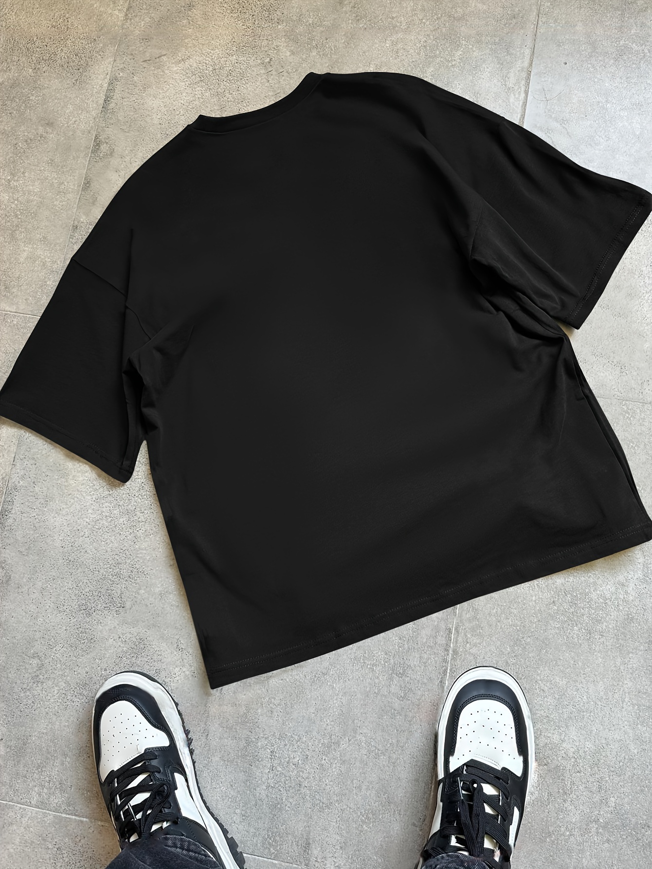 Men's Plus Size Casual Round Neck T-Shirt with 