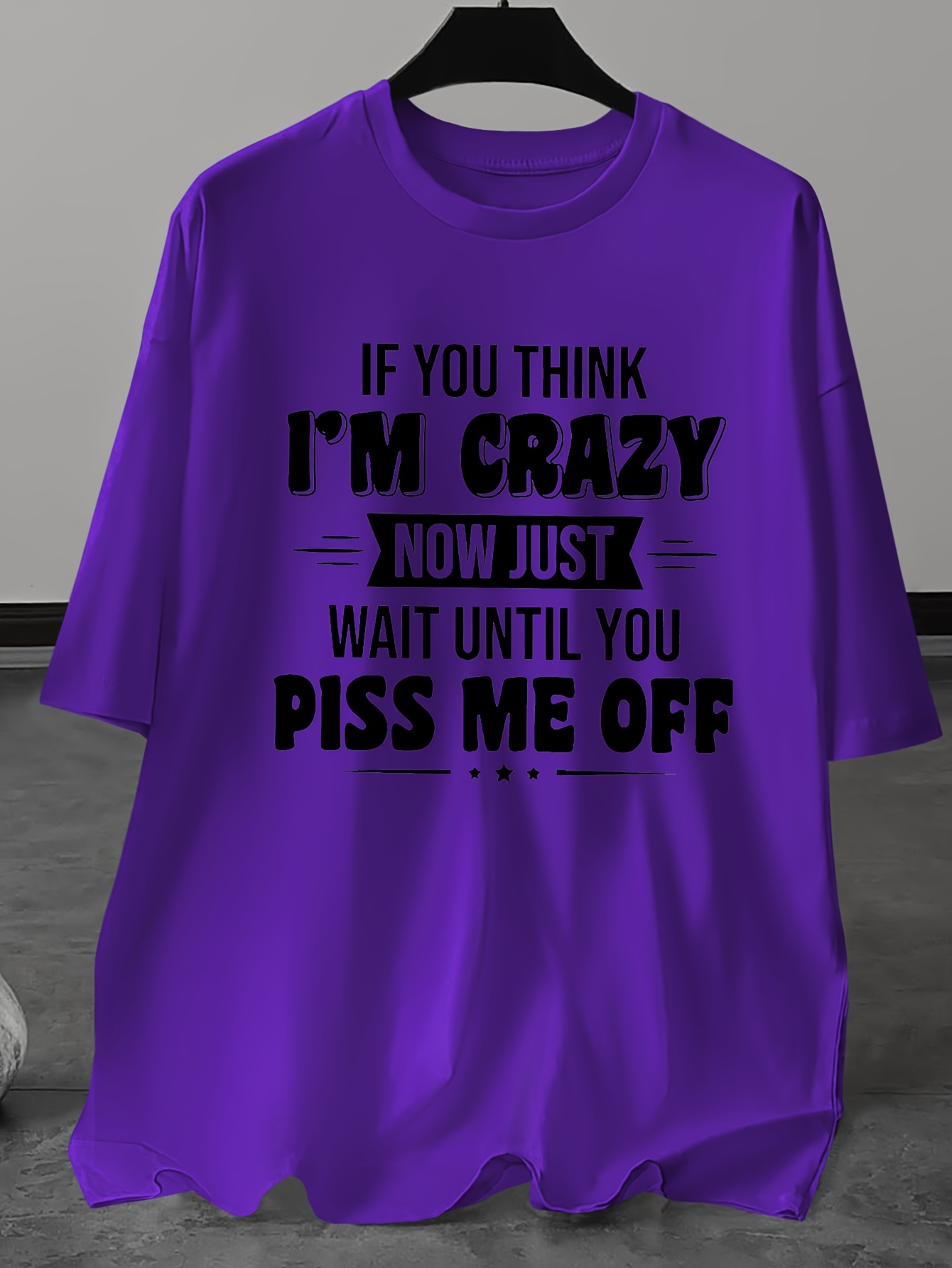 Men's Plus Size Funny Sarcastic T-Shirt - 