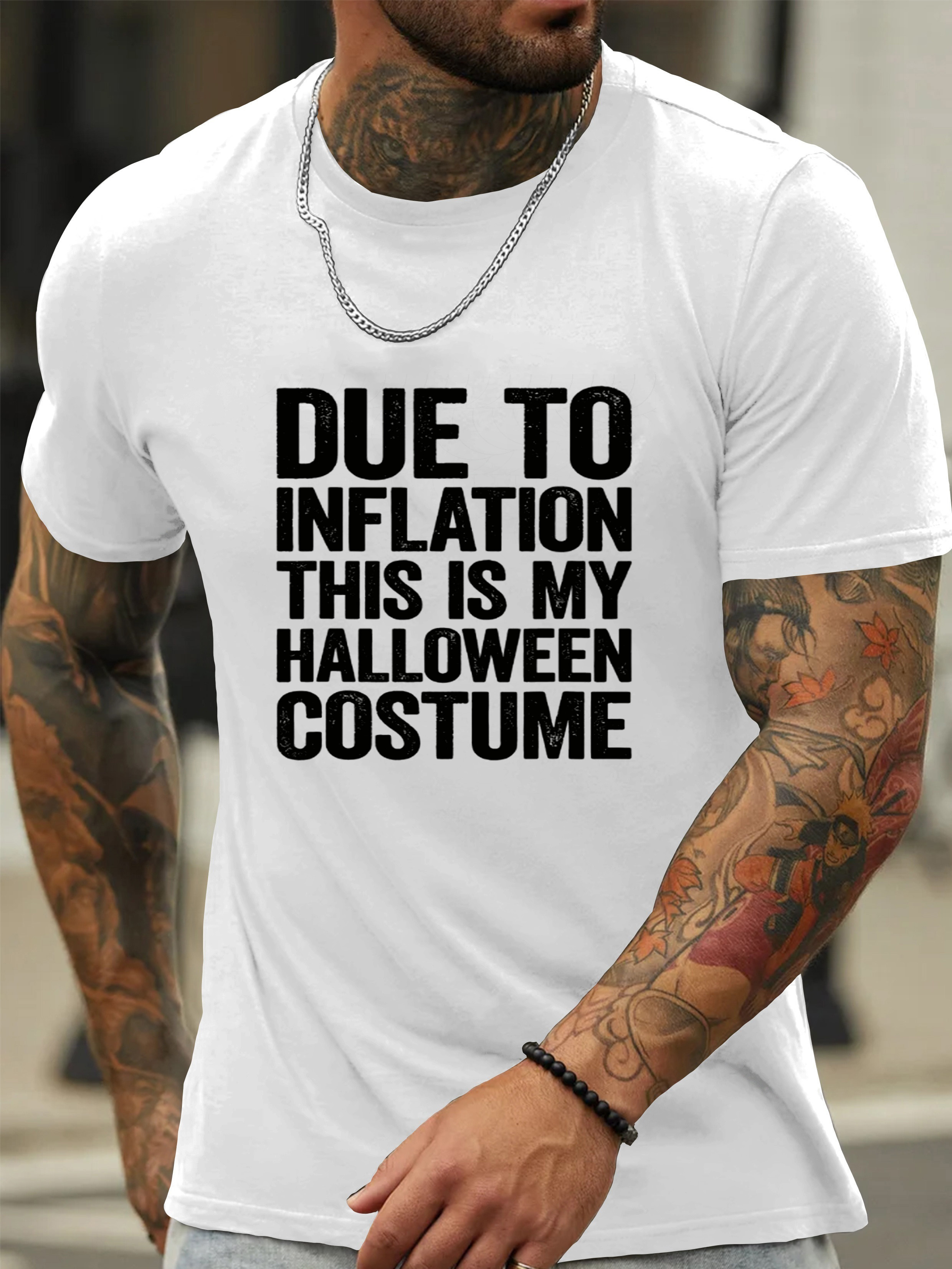 Men's Plus Size Funny Halloween T-Shirt - 