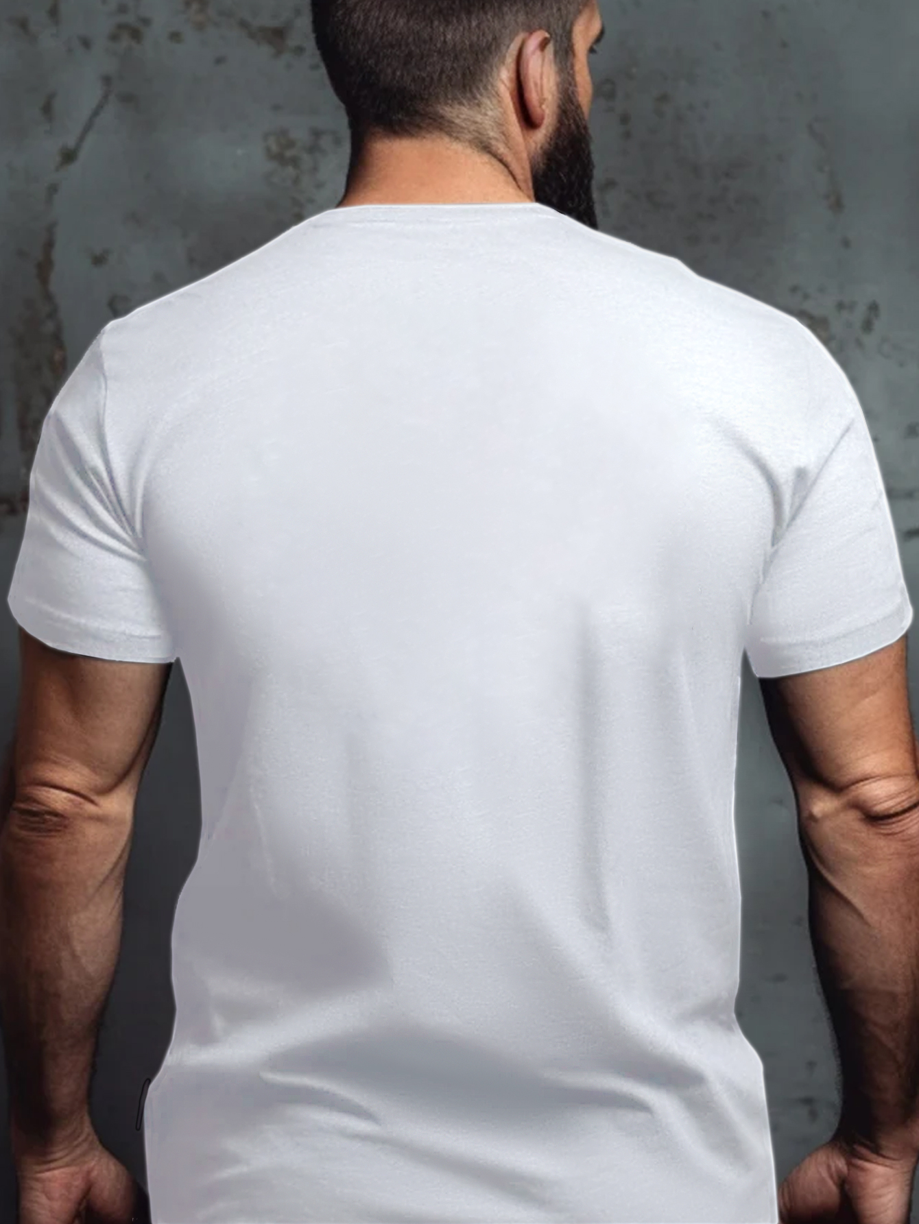 Men's Plus Size Oversized Fit Short Sleeve T-Shirt - Black with White 