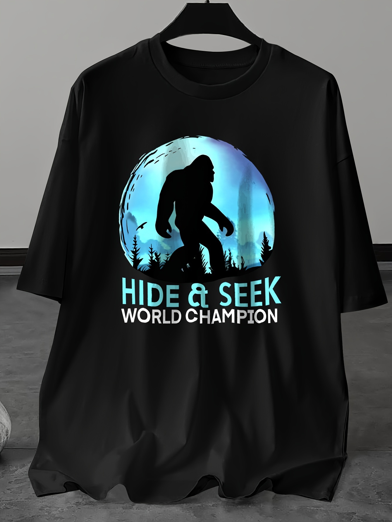 Plus Size Men's Casual Round Neck Print Short Sleeve T-Shirt