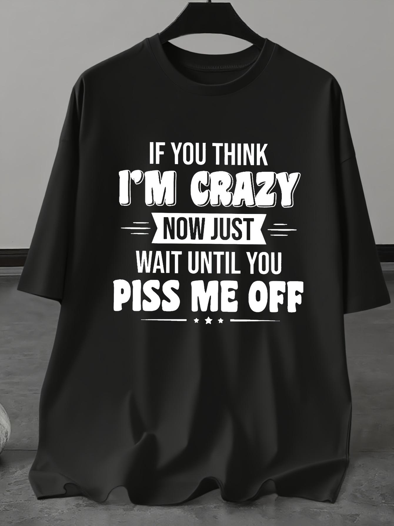 Men's Plus Size Funny Sarcastic T-Shirt - 