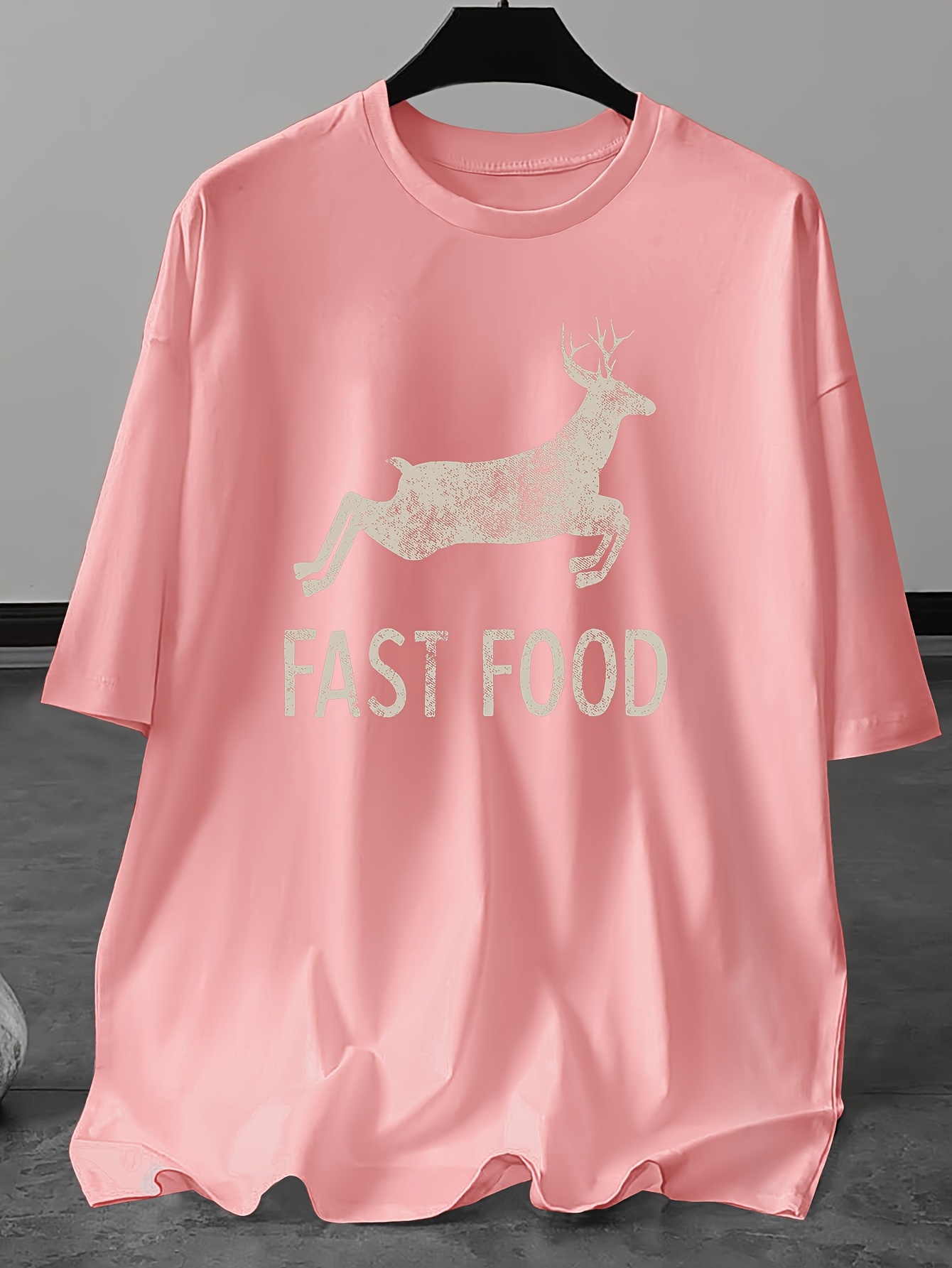 1pc Men's Plus Size Casual Round Neck 