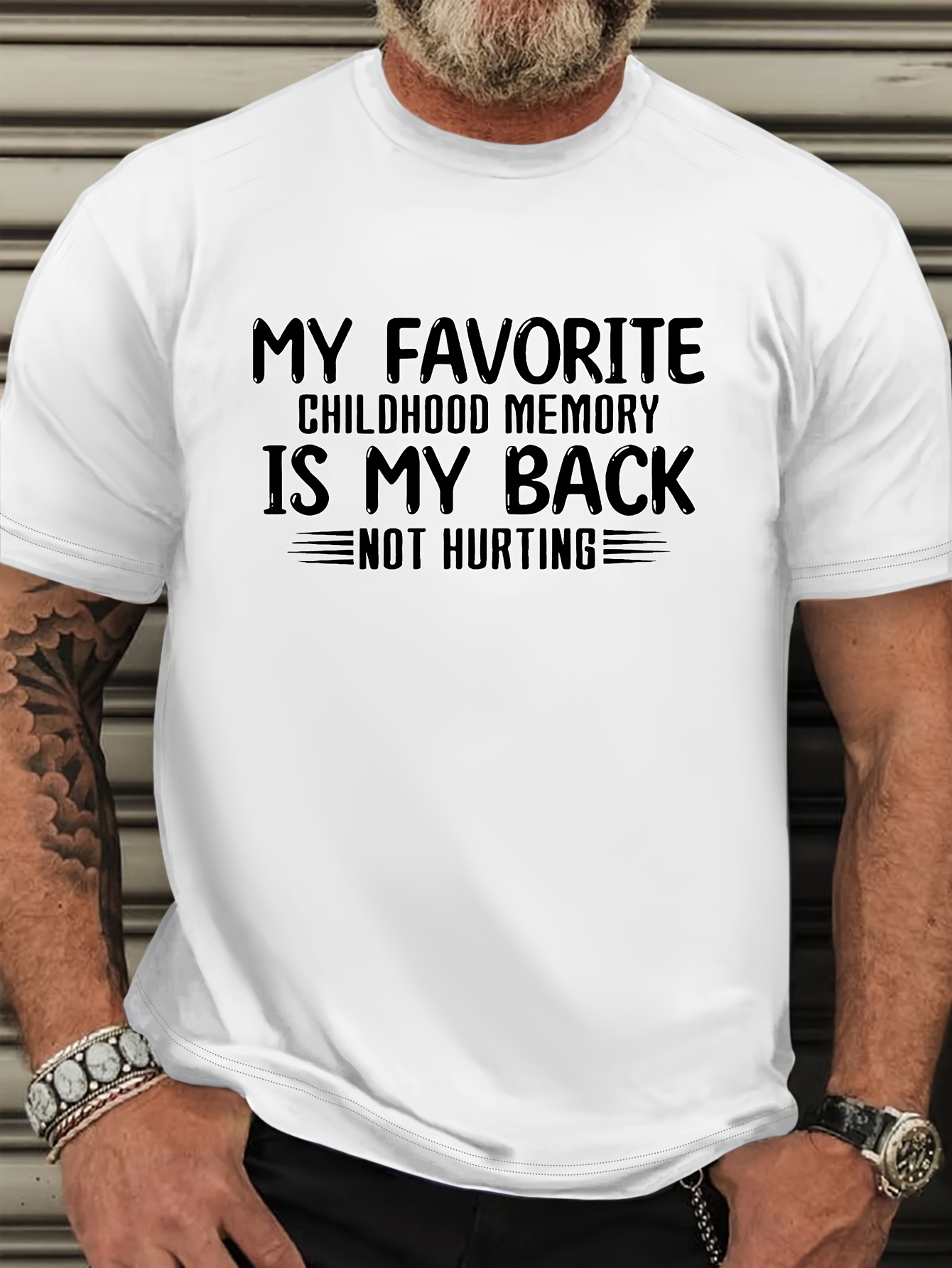 Plus Size Men's Streetwear Graphic T-Shirt - 